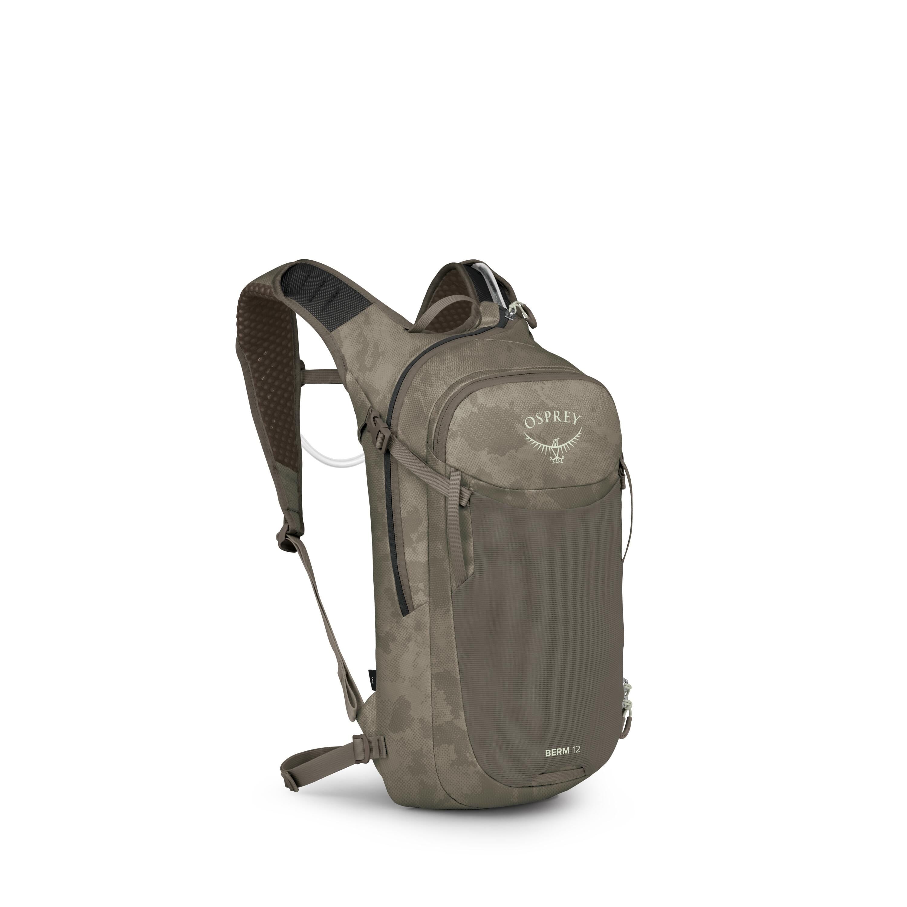 Osprey Berm 12 Bike Hydration Pack 12L in Pediment Grey Dust Print — angle view 2
