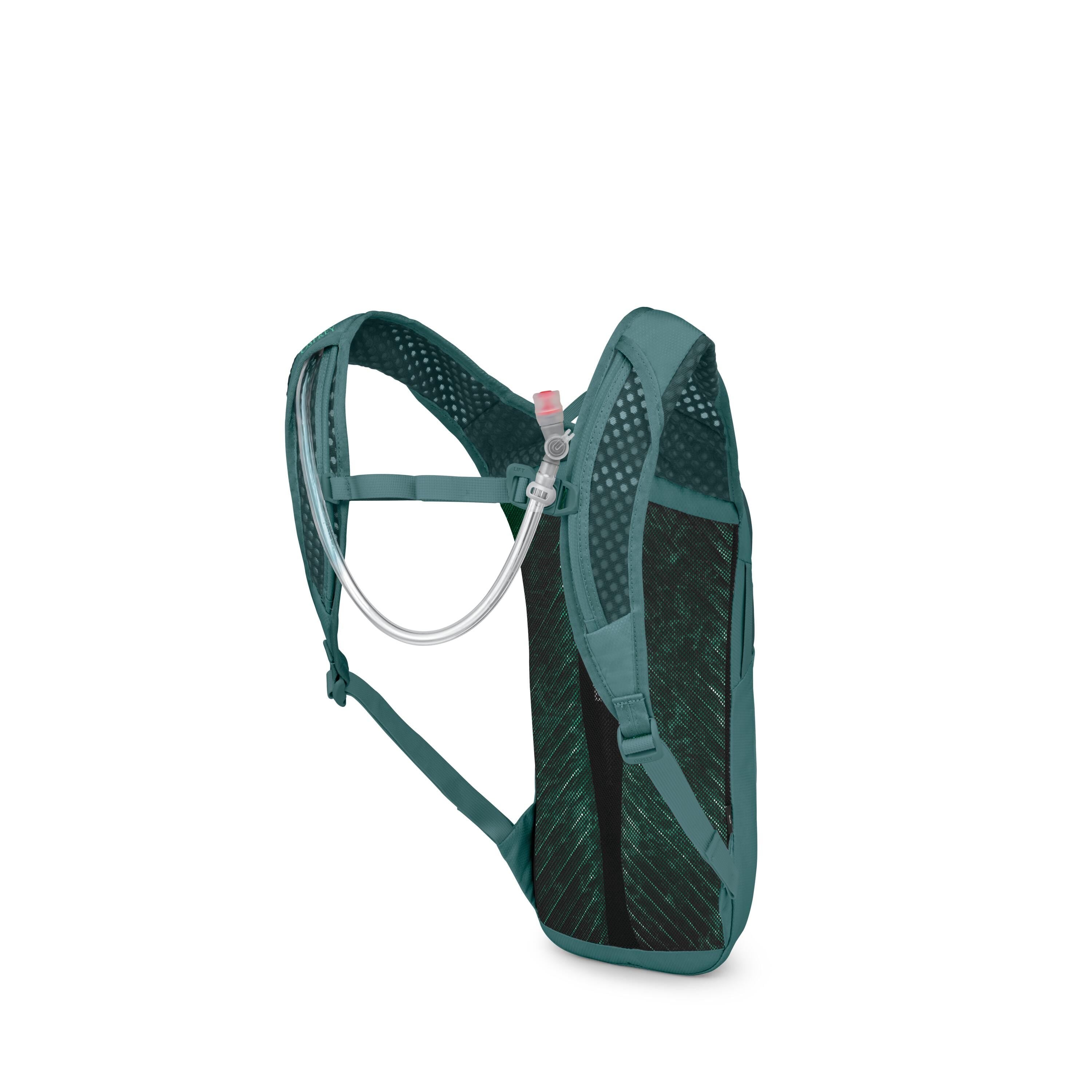 Osprey Berm 4 Bike Hydration Pack 4L in Cascade Blue — angle view 3