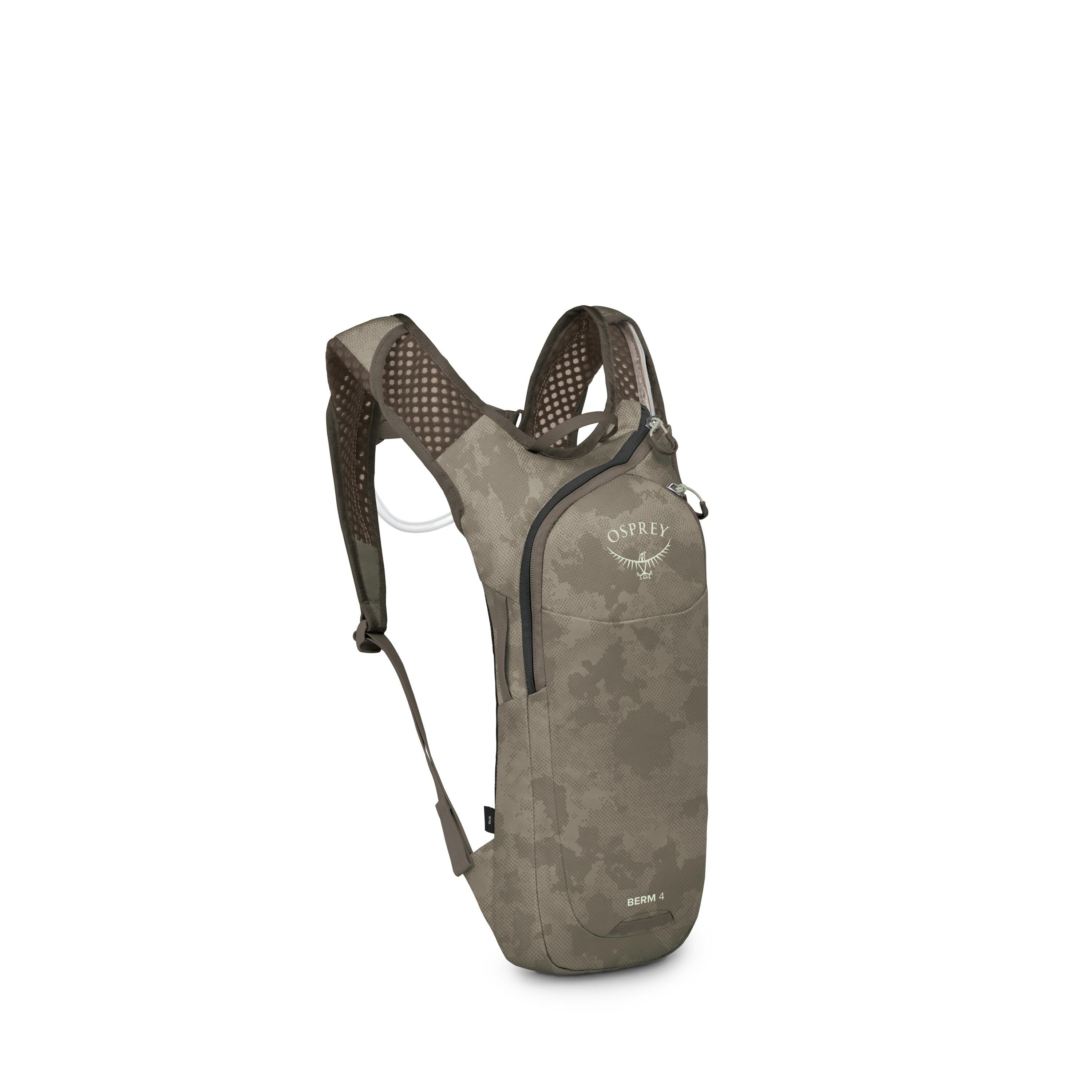 Osprey Berm 4 Bike Hydration Pack 4L in Pediment Grey Dust Print — angle view 2