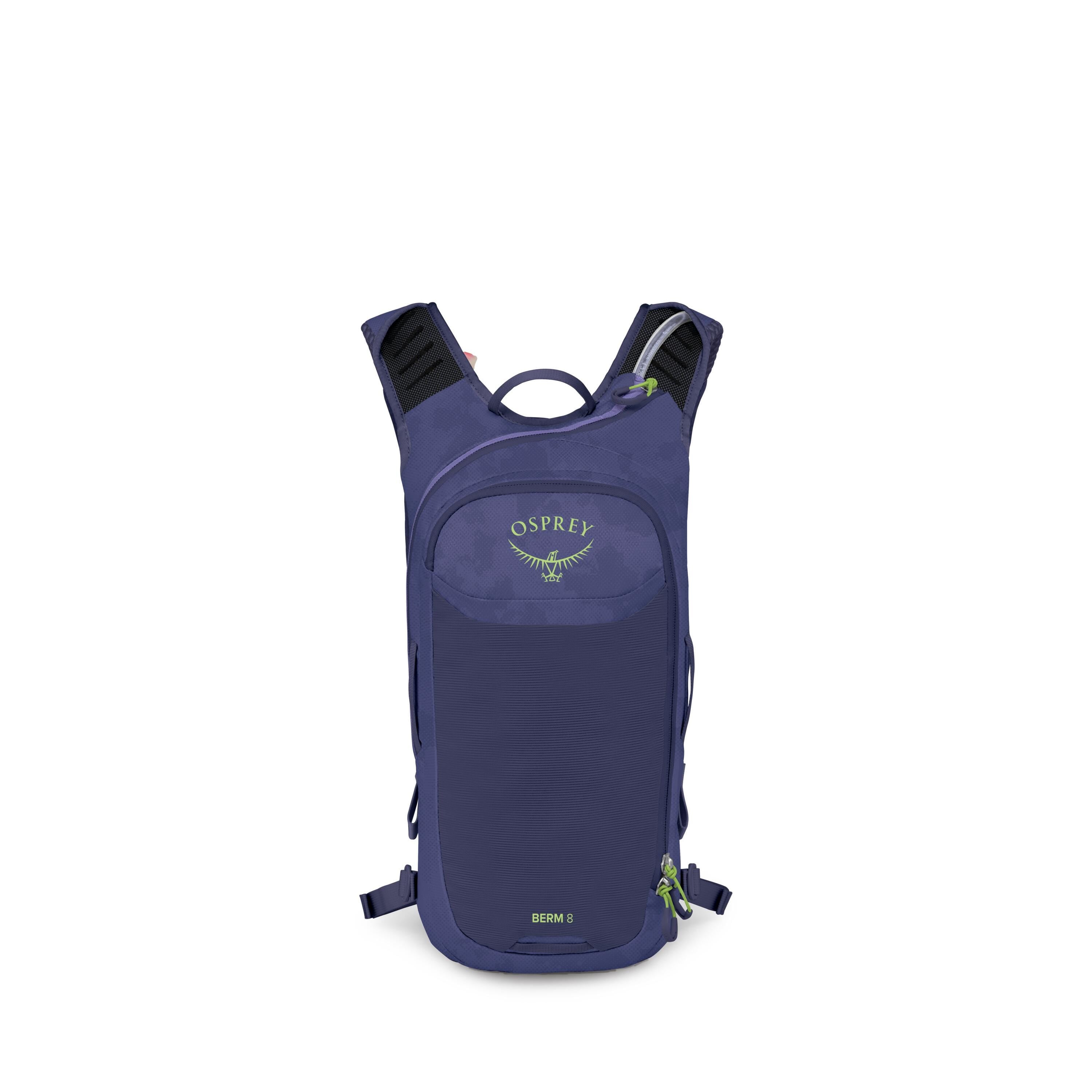 Osprey Berm 8 Bike Hydration Pack 8L in Botswana Purple Dust Print — front view