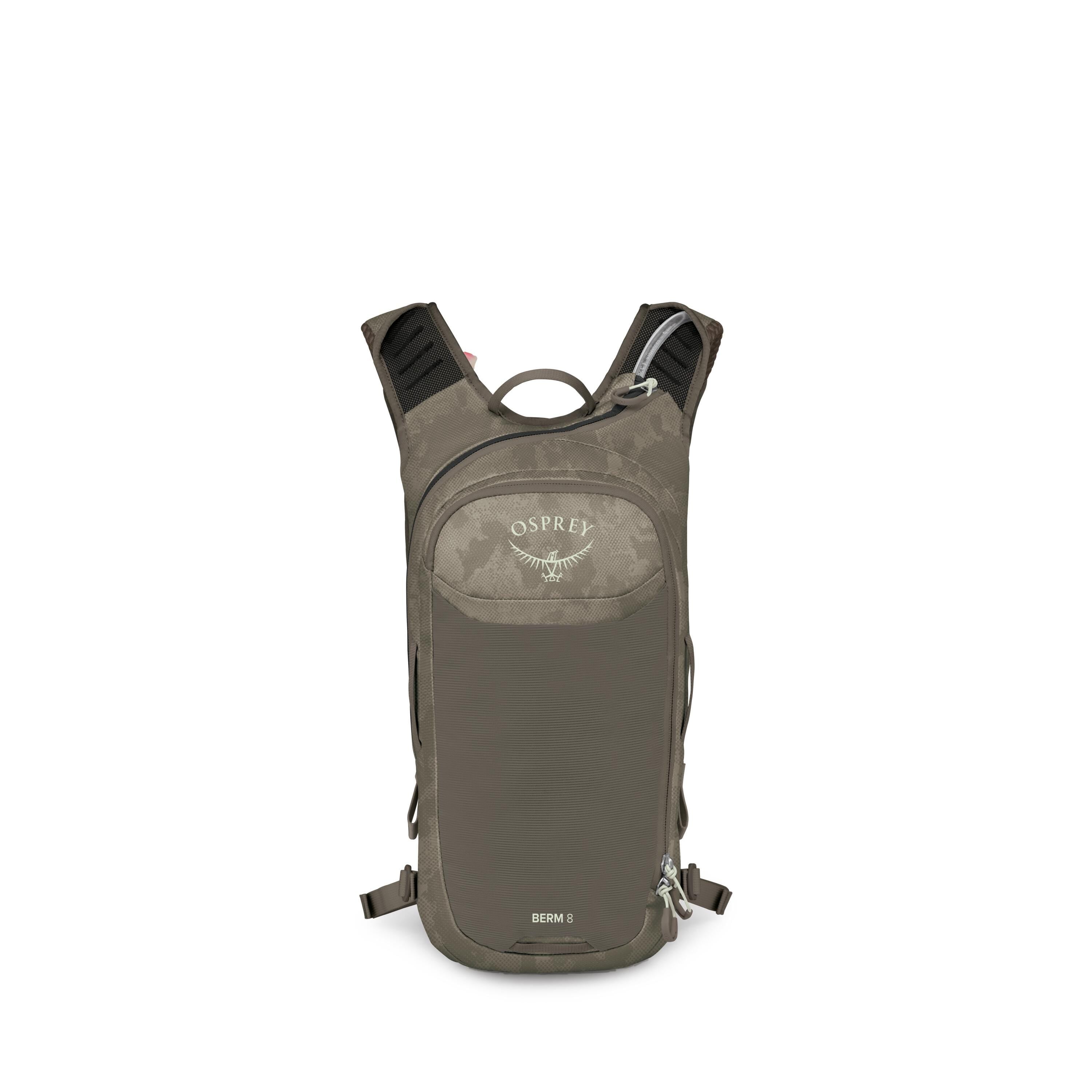 Osprey Berm 8 Bike Hydration Pack 8L in Pediment Grey Dust Print — front view