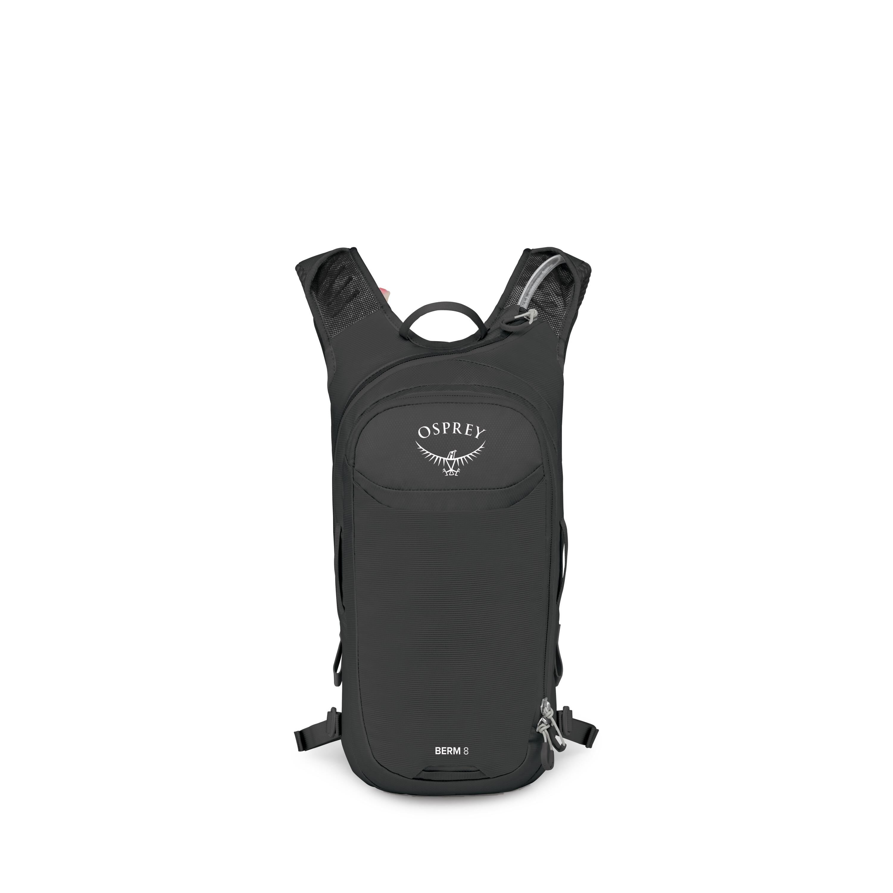 Osprey Berm 8 Bike Hydration Pack 8L in Raven Black — front view