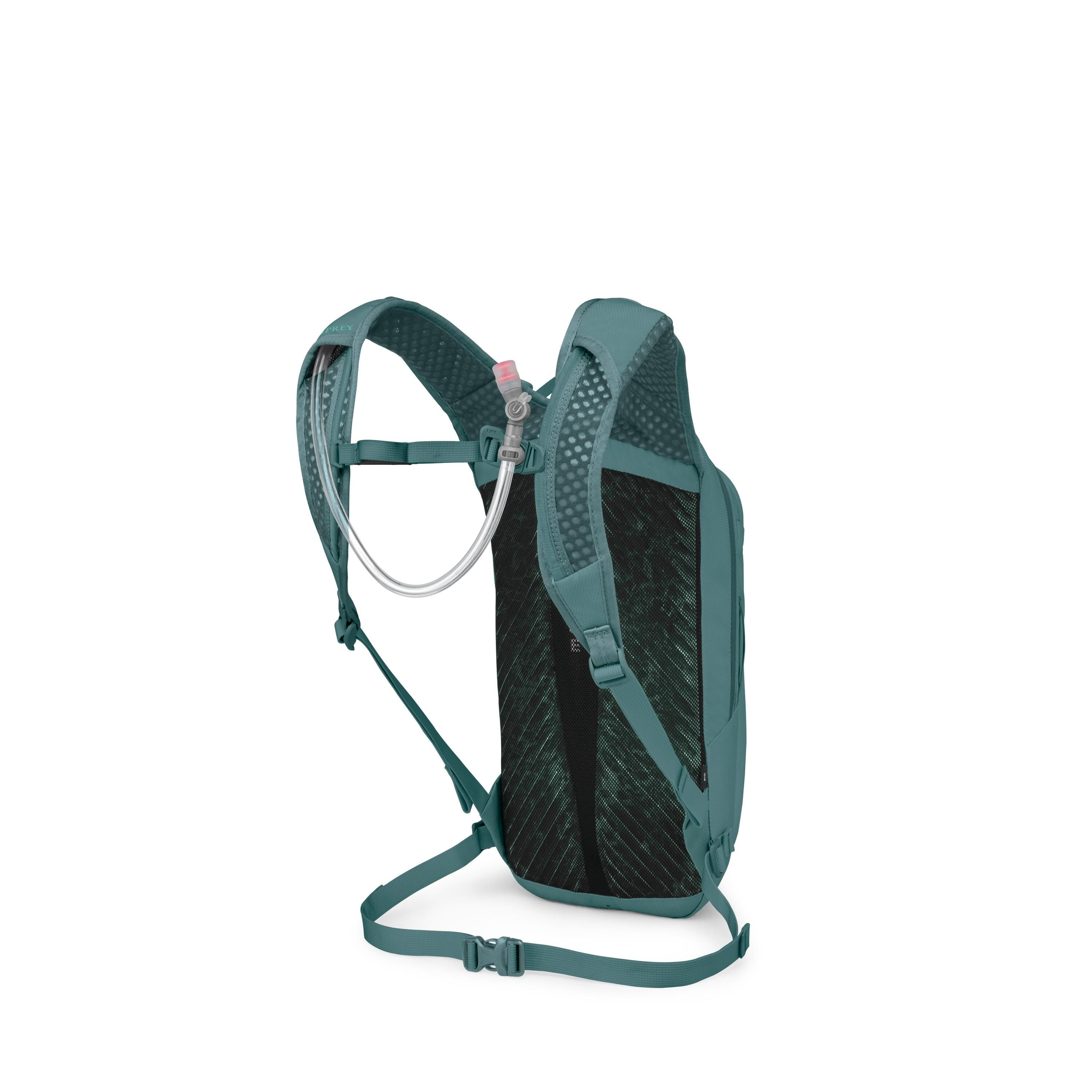 Osprey Berm 8 Bike Hydration Pack 8L in Cascade Blue — angle view 3