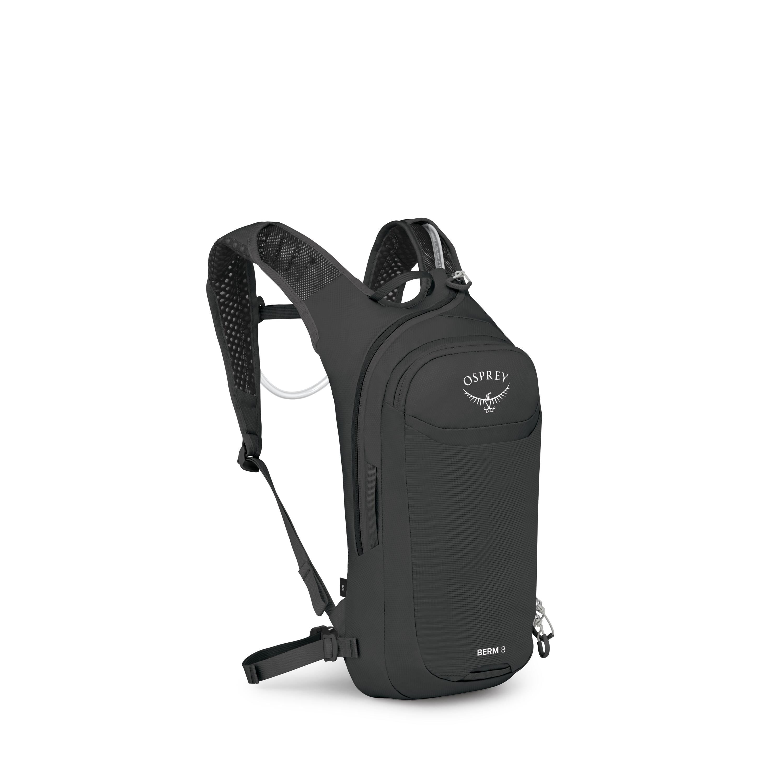 Osprey Berm 8 Bike Hydration Pack 8L in Raven Black — angle view 2