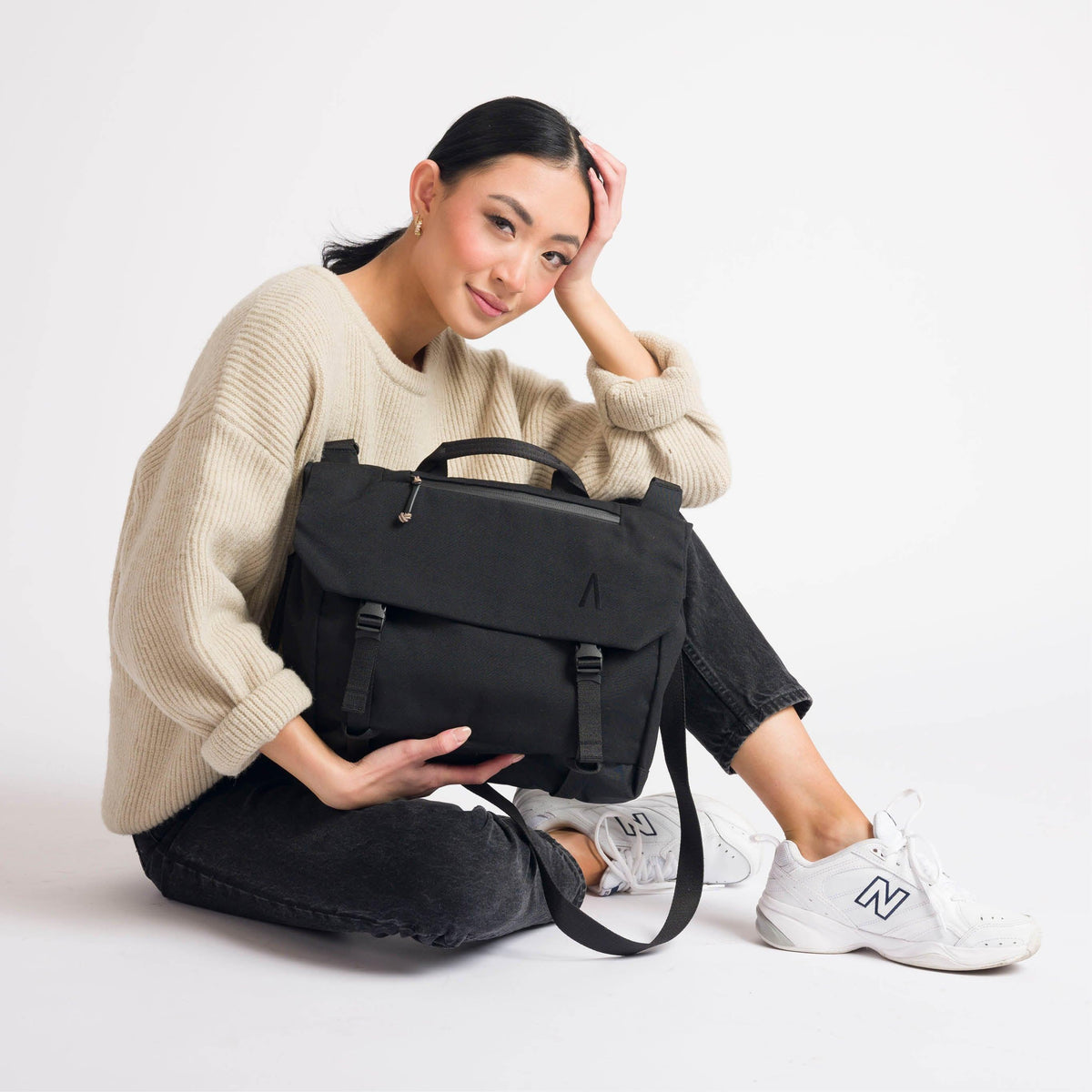 Boundary Supply Rennen Shoulder Bag in Black — lifestyle 2