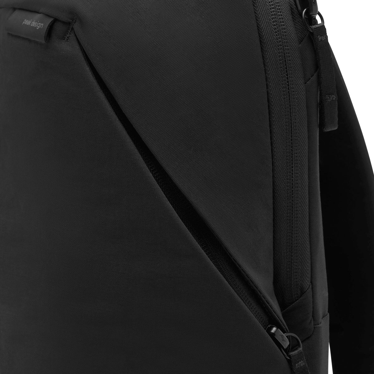 Peak Design City Backpack 15L in Black — interior view # color_Black
