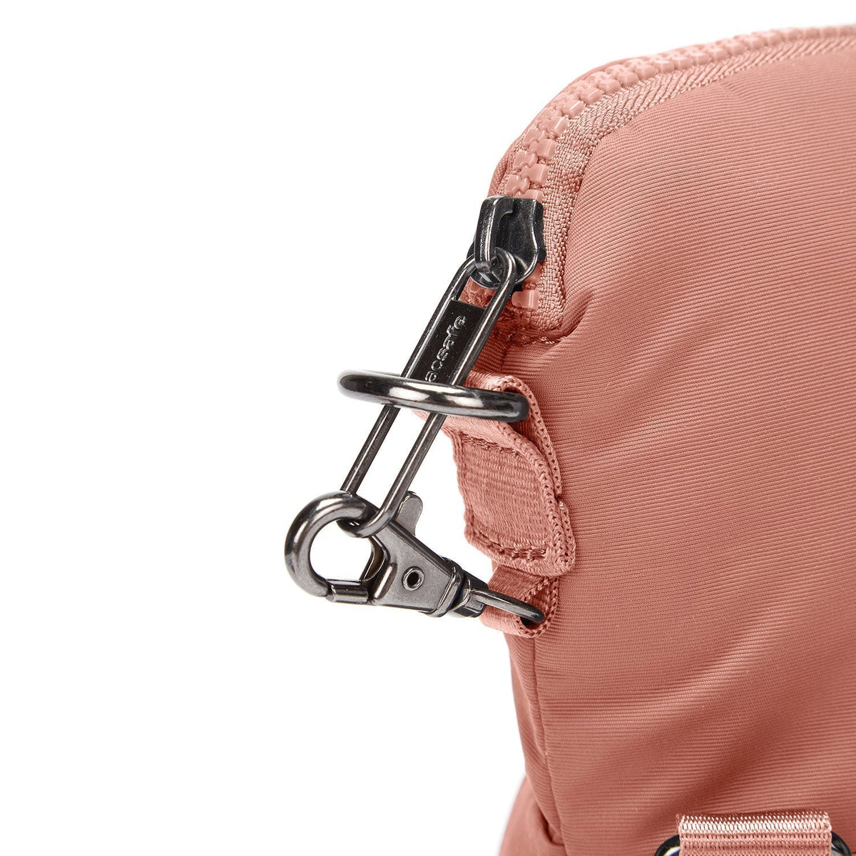 Pacsafe Citysafe® CX Anti-Theft Convertible Crossbody in Rose — detail view