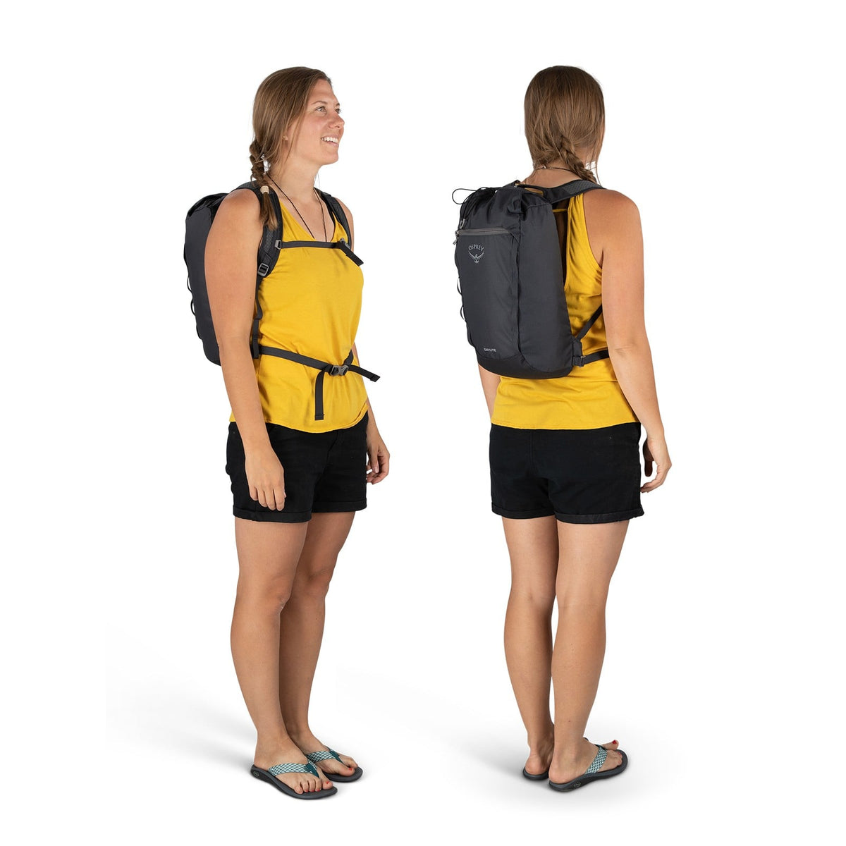 Osprey Daylite Cinch 15L in Black — lifestyle