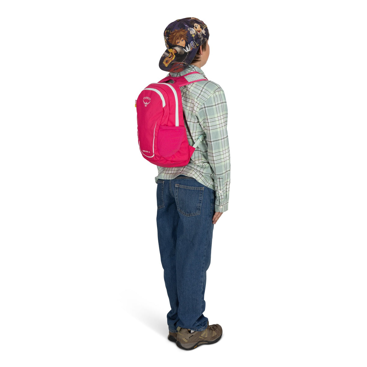 Osprey Daylite JR. 9L in Hotspot Pink/Frosty Mint — lifestyle 2