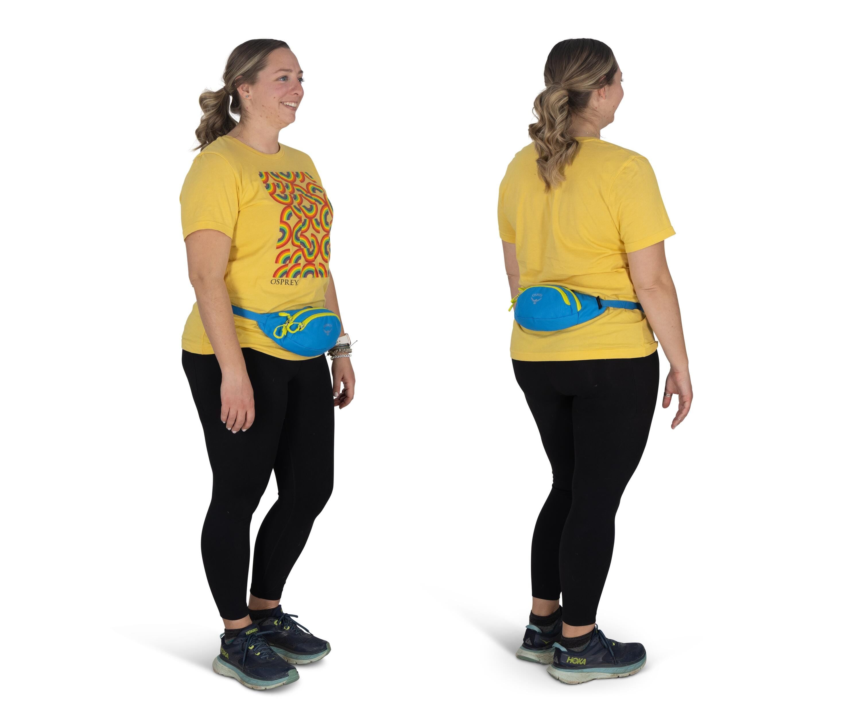 Osprey Daylite Mini Waist Pack 1L in Blue Flame — lifestyle
