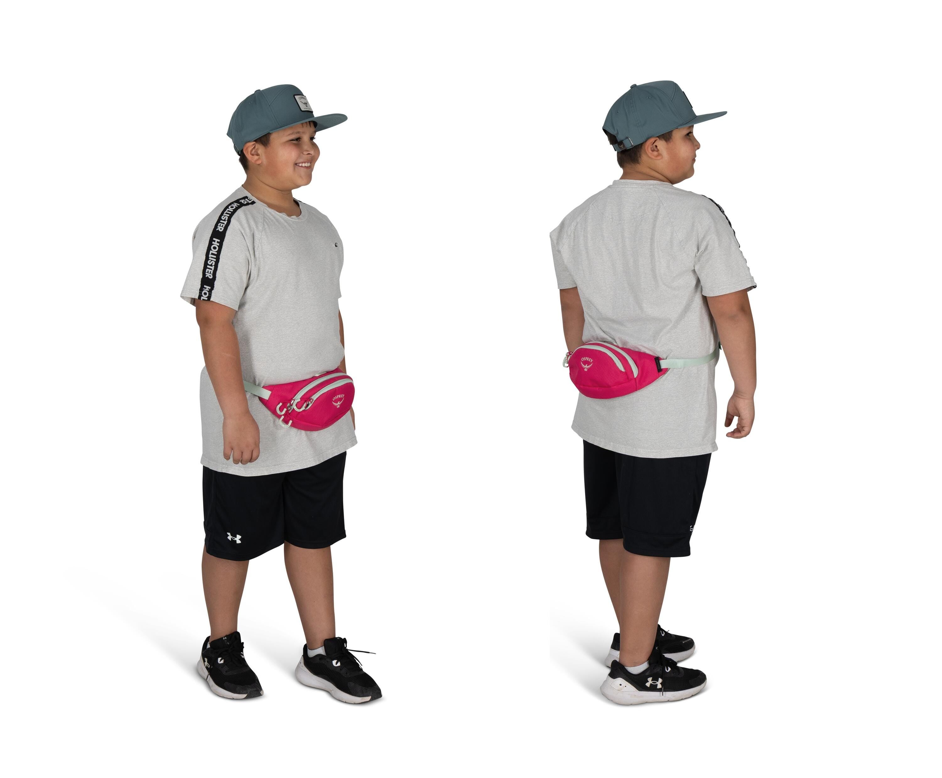 Osprey Daylite Mini Waist Pack 1L in Hotspot Pink — lifestyle 2
