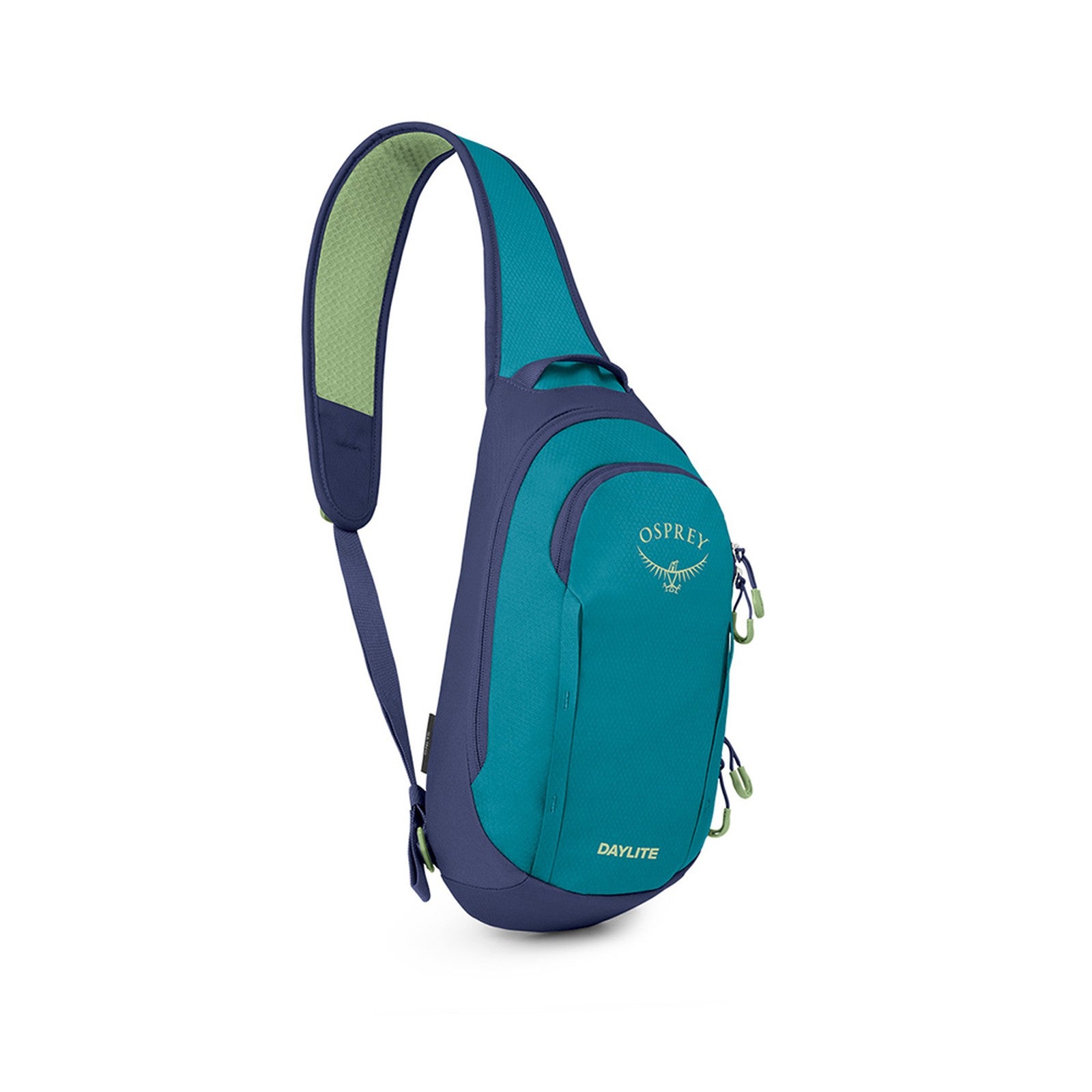 Osprey Daylite Sling 5L in Blue Spikemoss/Alkaline — front view # color_Blue Spikemoss/Alkaline