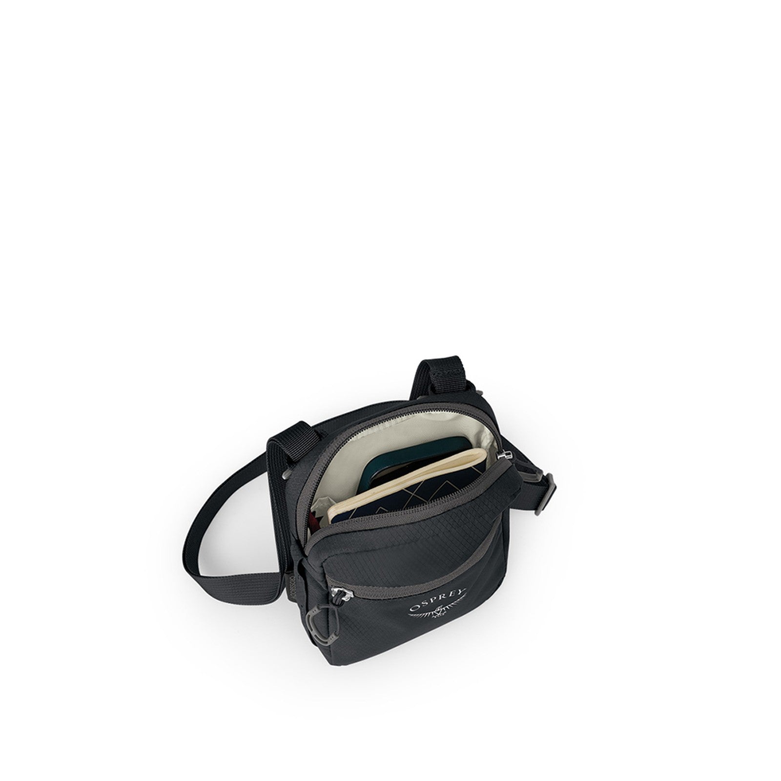 Osprey Daylite Small Crossbody 1L in Black — angle view 3
