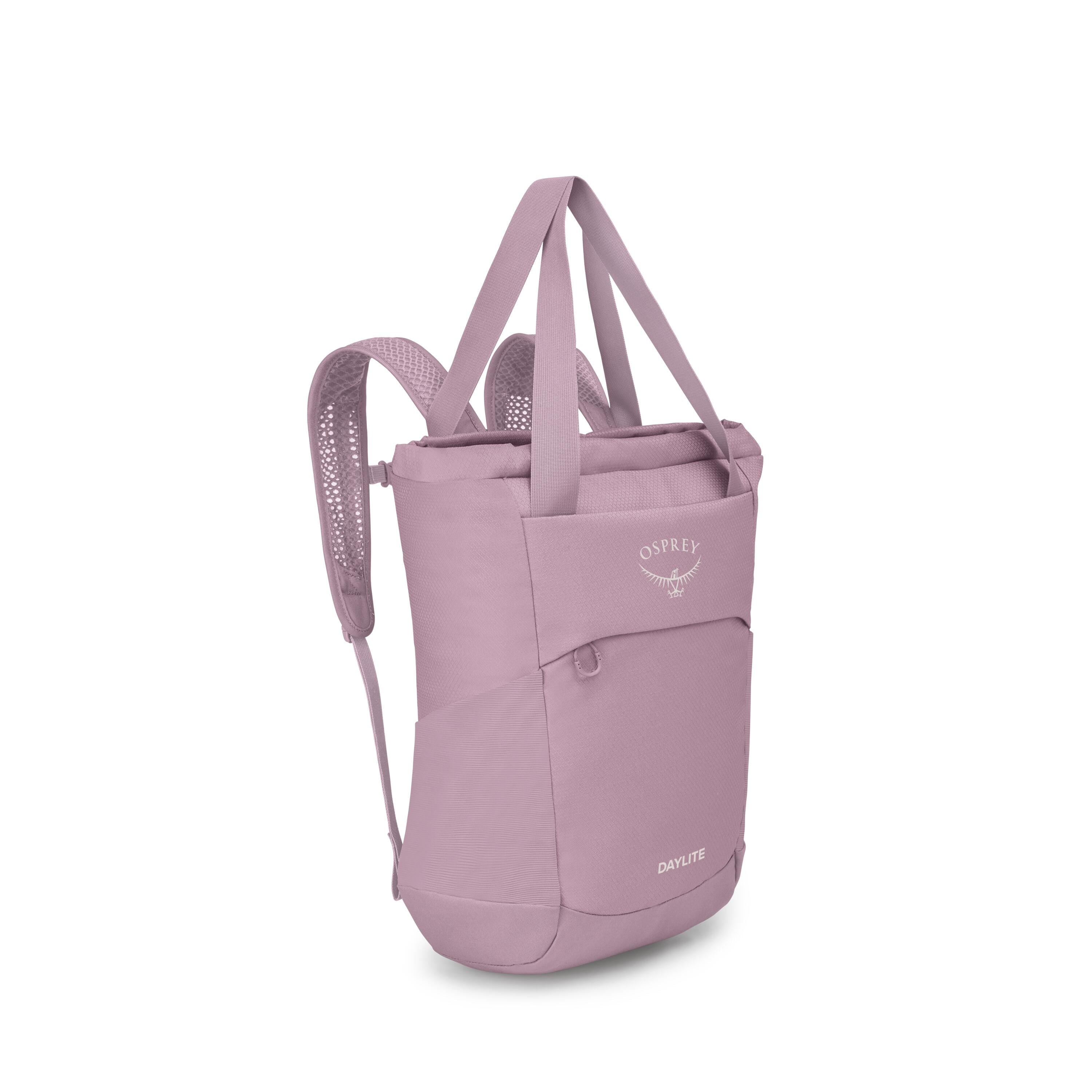 Osprey Daylite Tote Pack 20L in Iris Pink — angle view 2