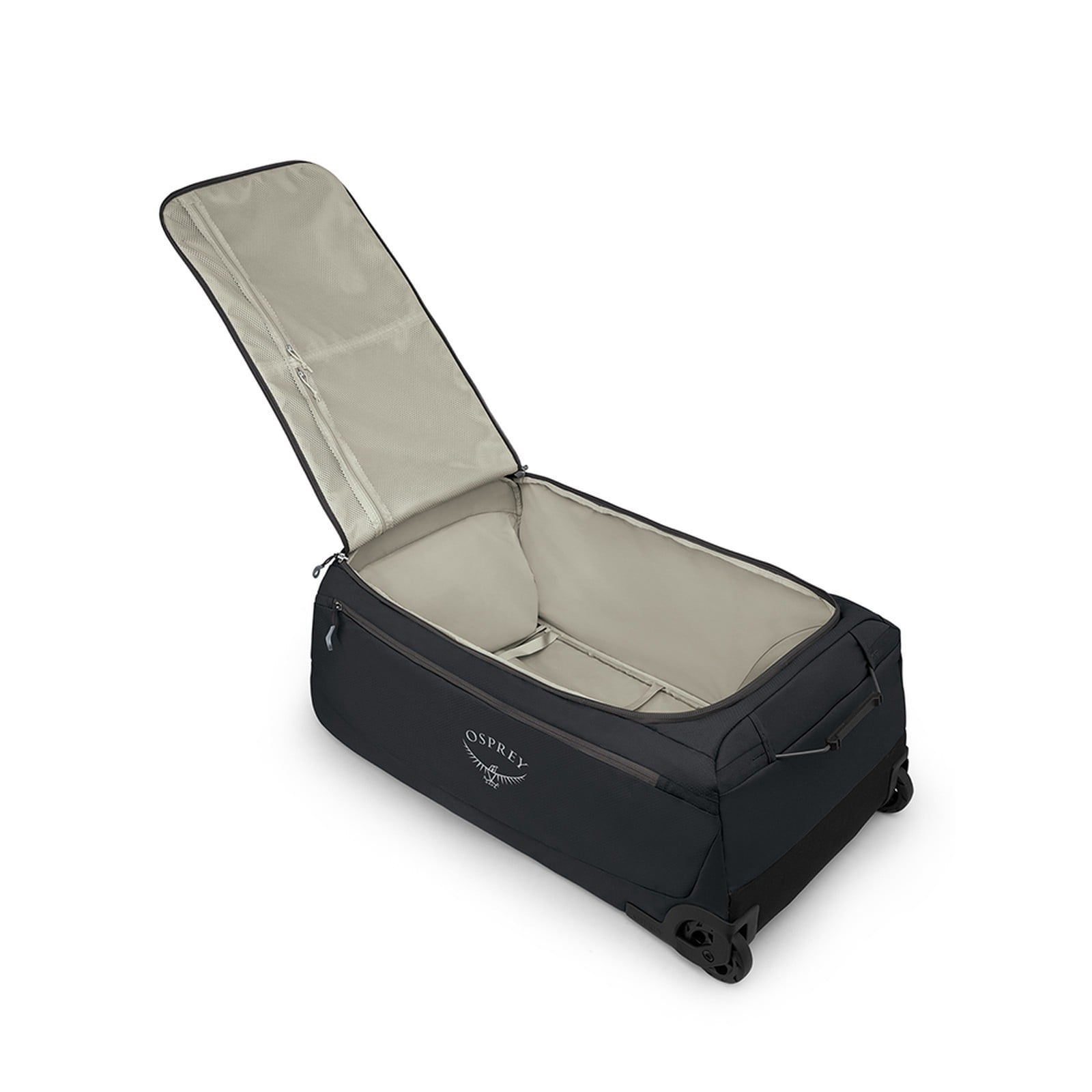 Osprey Daylite Wheeled Duffel 115L in Black — interior view