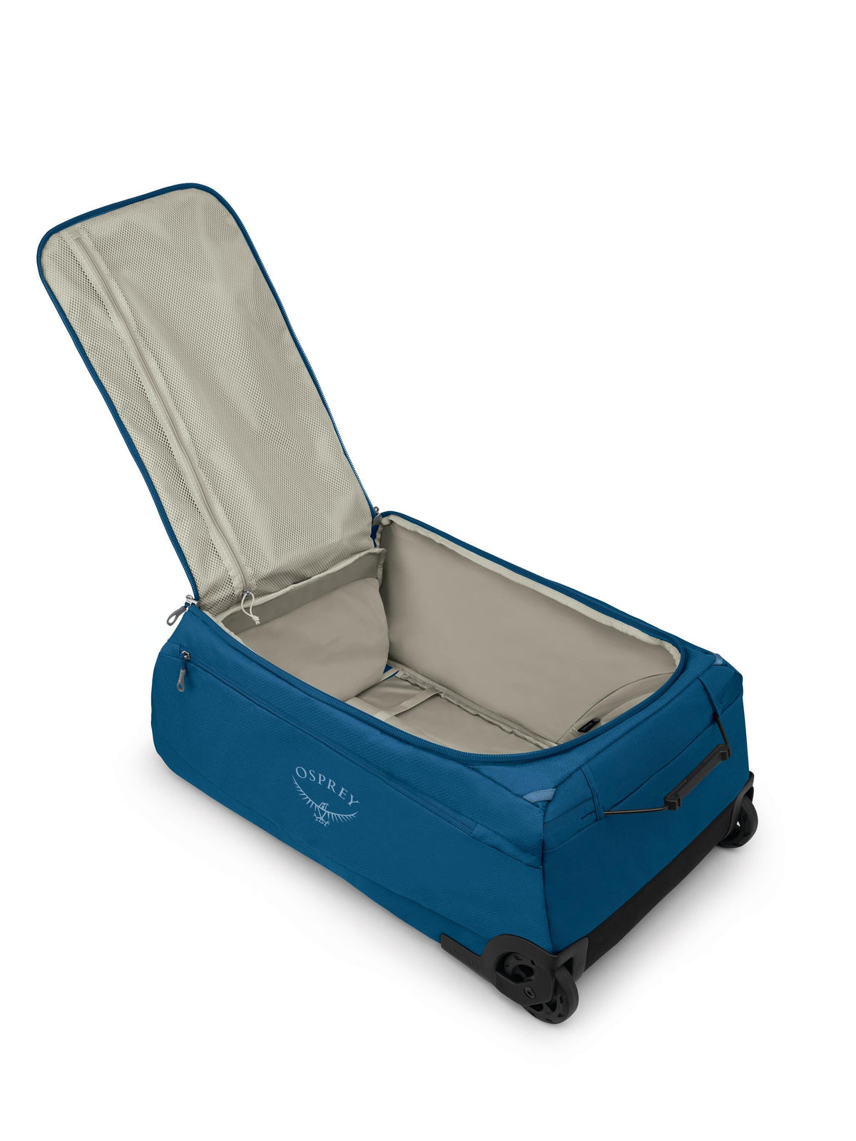 Osprey Daylite Wheeled Duffel 85L in Night Shift Blue — angle view 4
