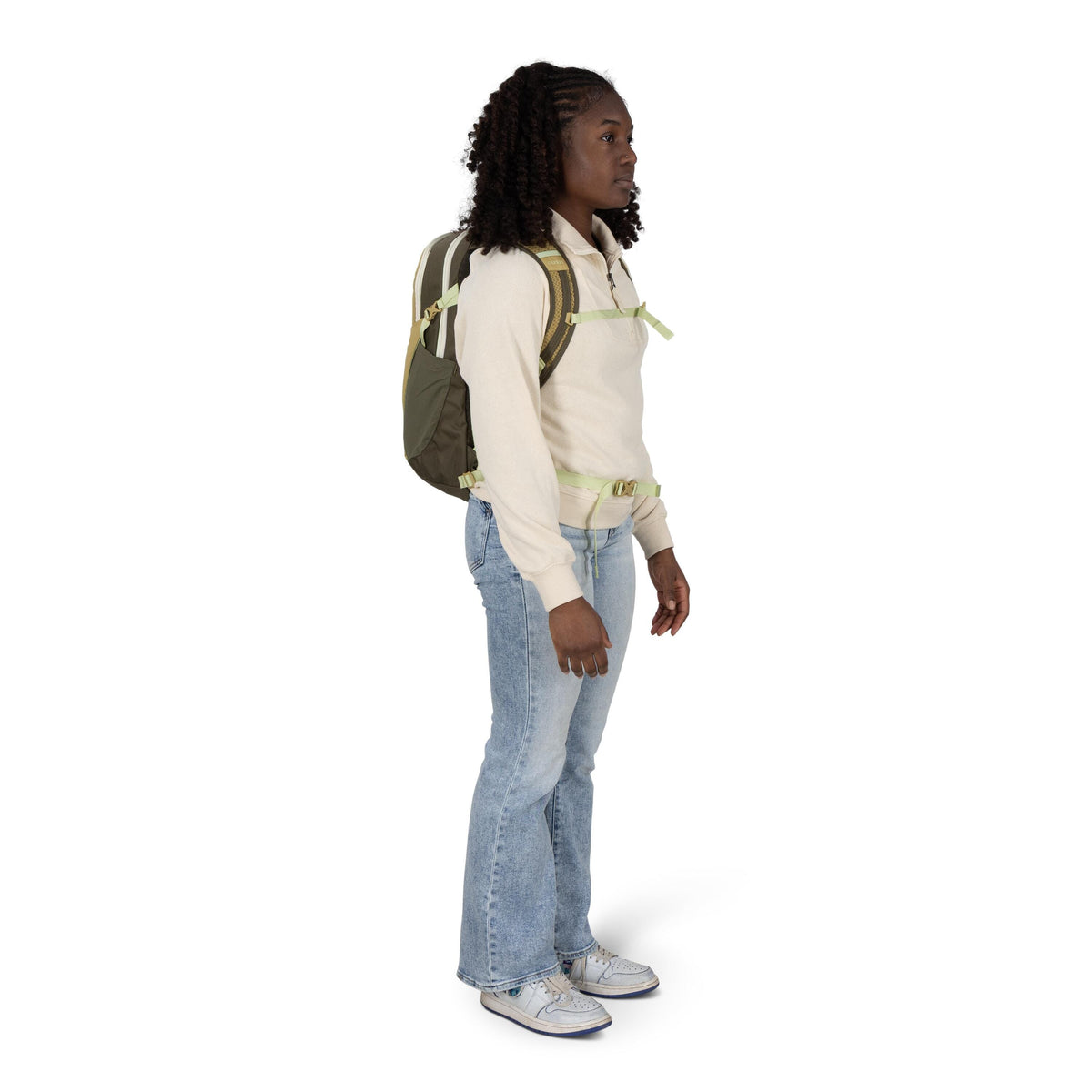 Osprey Daylite Backpack 13L in Gravel Tan Multi — lifestyle