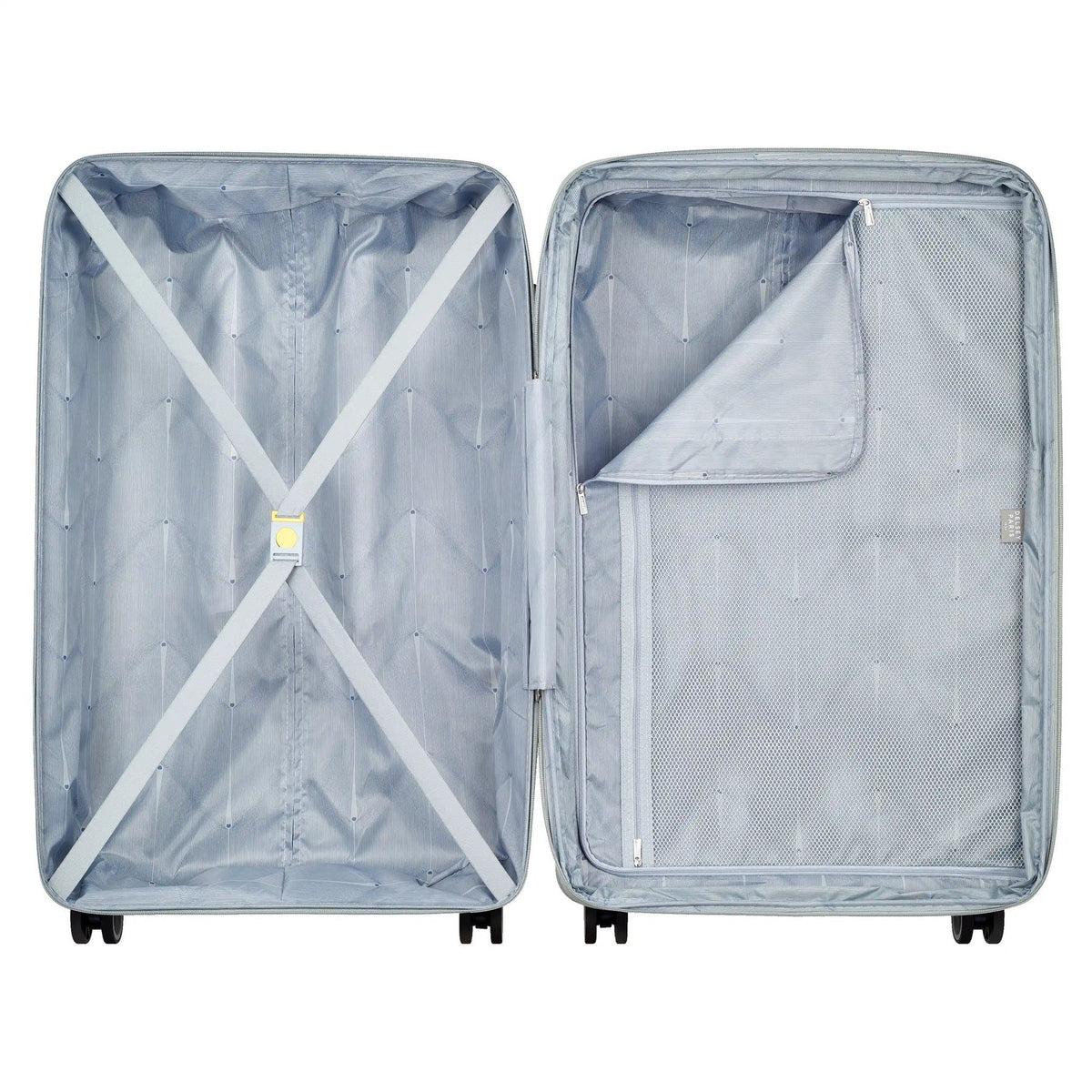 Delsey Dune Large Expandable Spinner in Lunar Rock — interior view