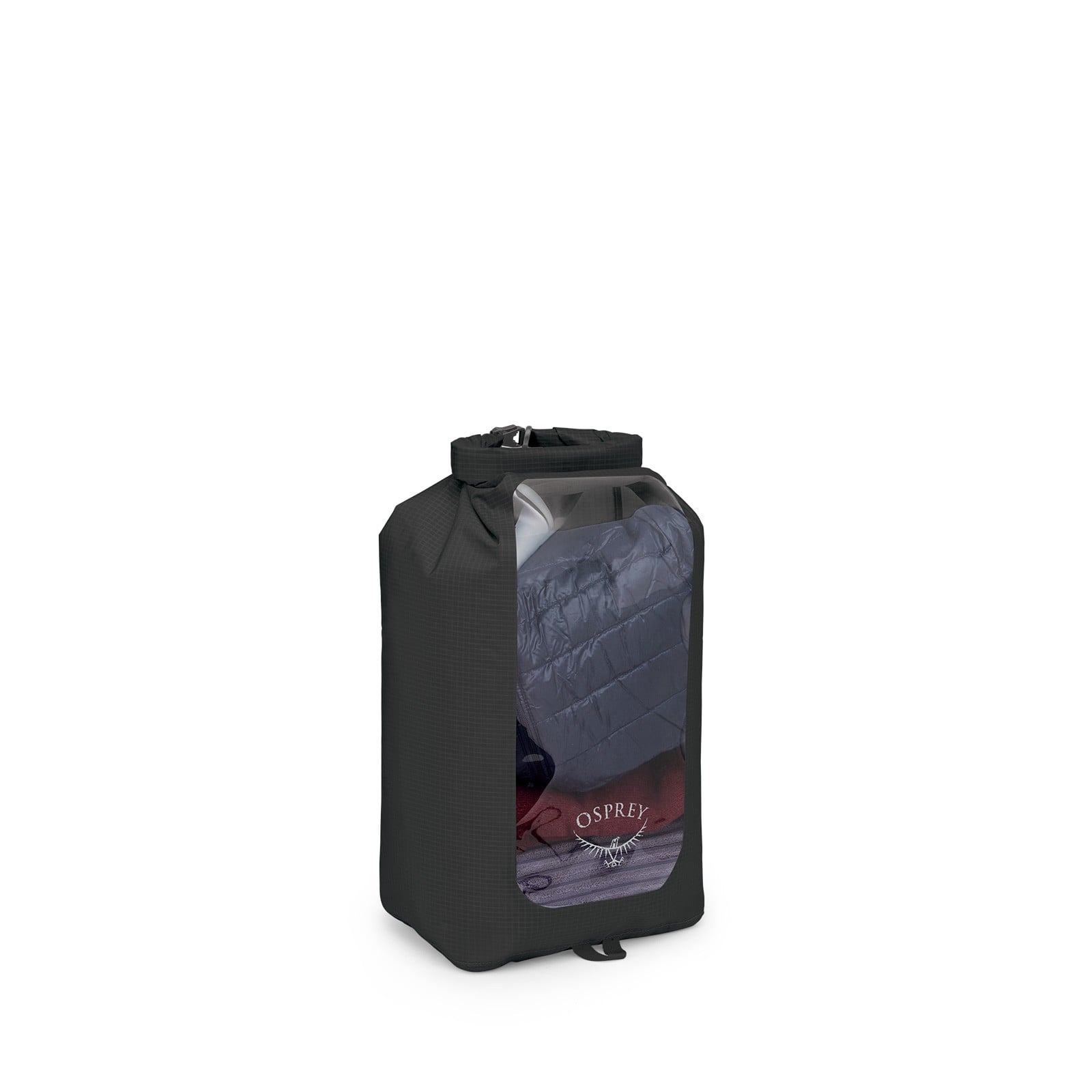Osprey Ultralight Dry Sack with Window 20L in Black — front view