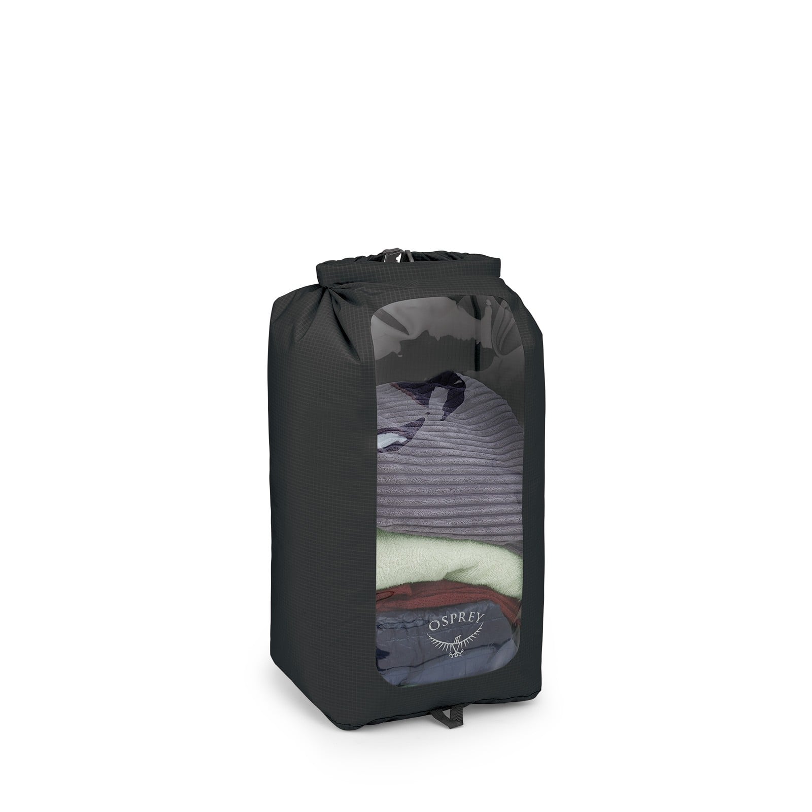Osprey Ultralight Dry Sack with Window 35L in Black — front view