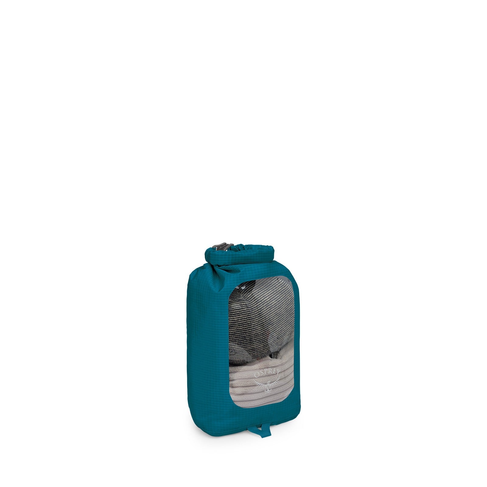 Osprey Ultralight Dry Sack with Window 6L in Waterfront Blue — front view