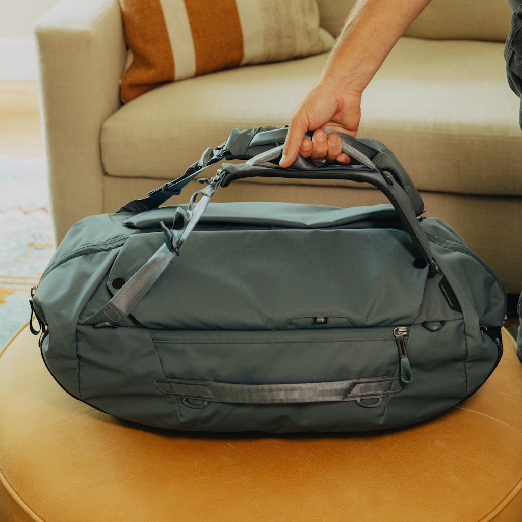 Peak Design Travel Duffelpack 65L in Ocean — lifestyle # color_Ocean
