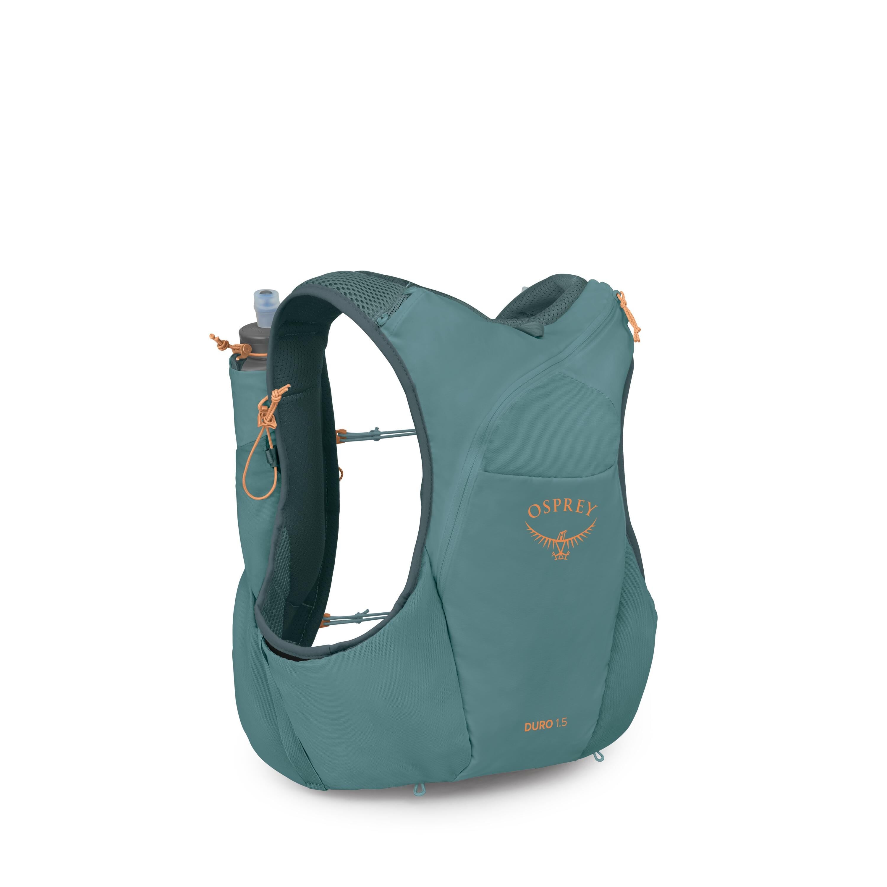 Osprey Duro 1.5 Run Hydration Vest 1.5L in Cascade Blue — angle view 3