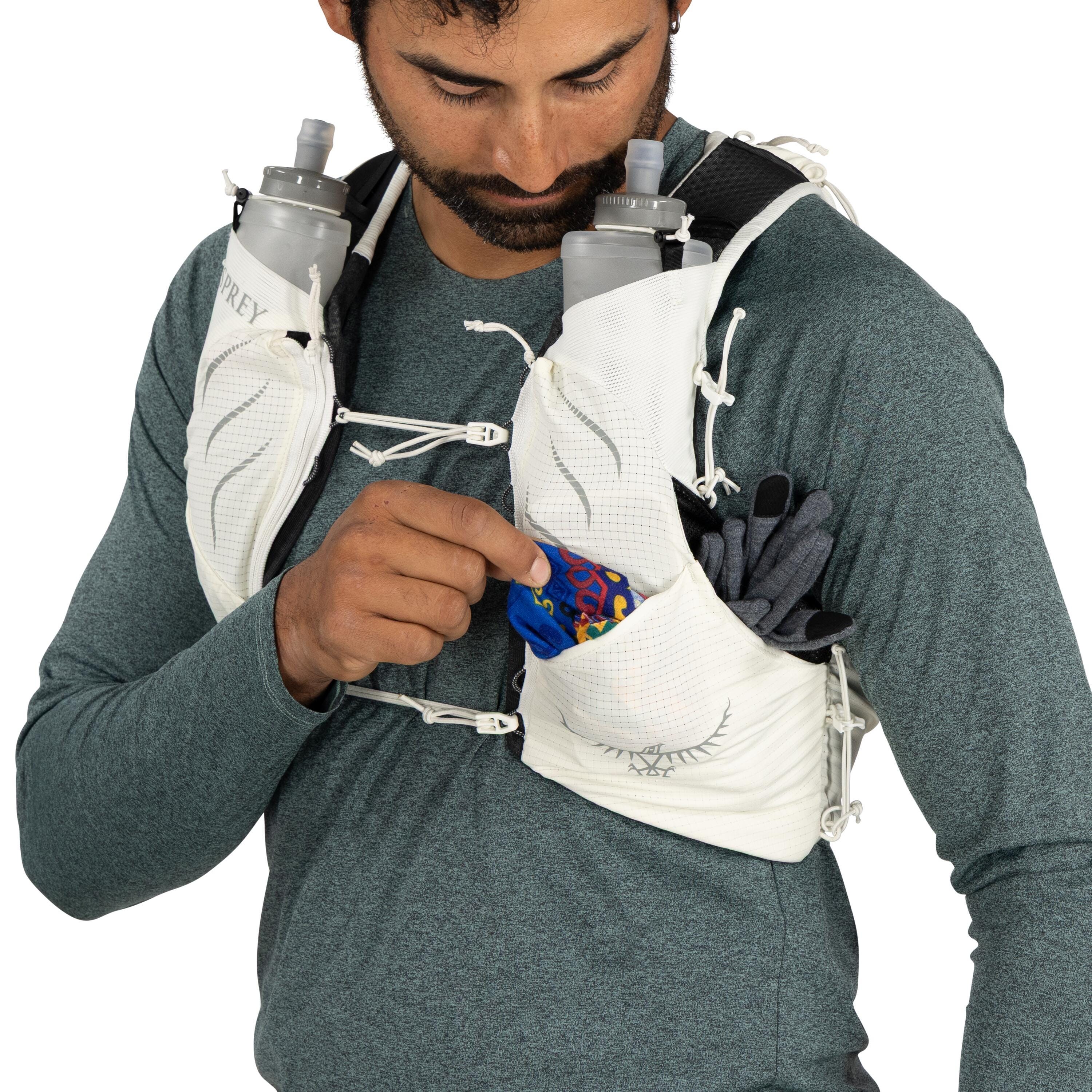 Osprey Duro Pro 10 Run Hydration Vest 10L in Mystery White — detail view 3