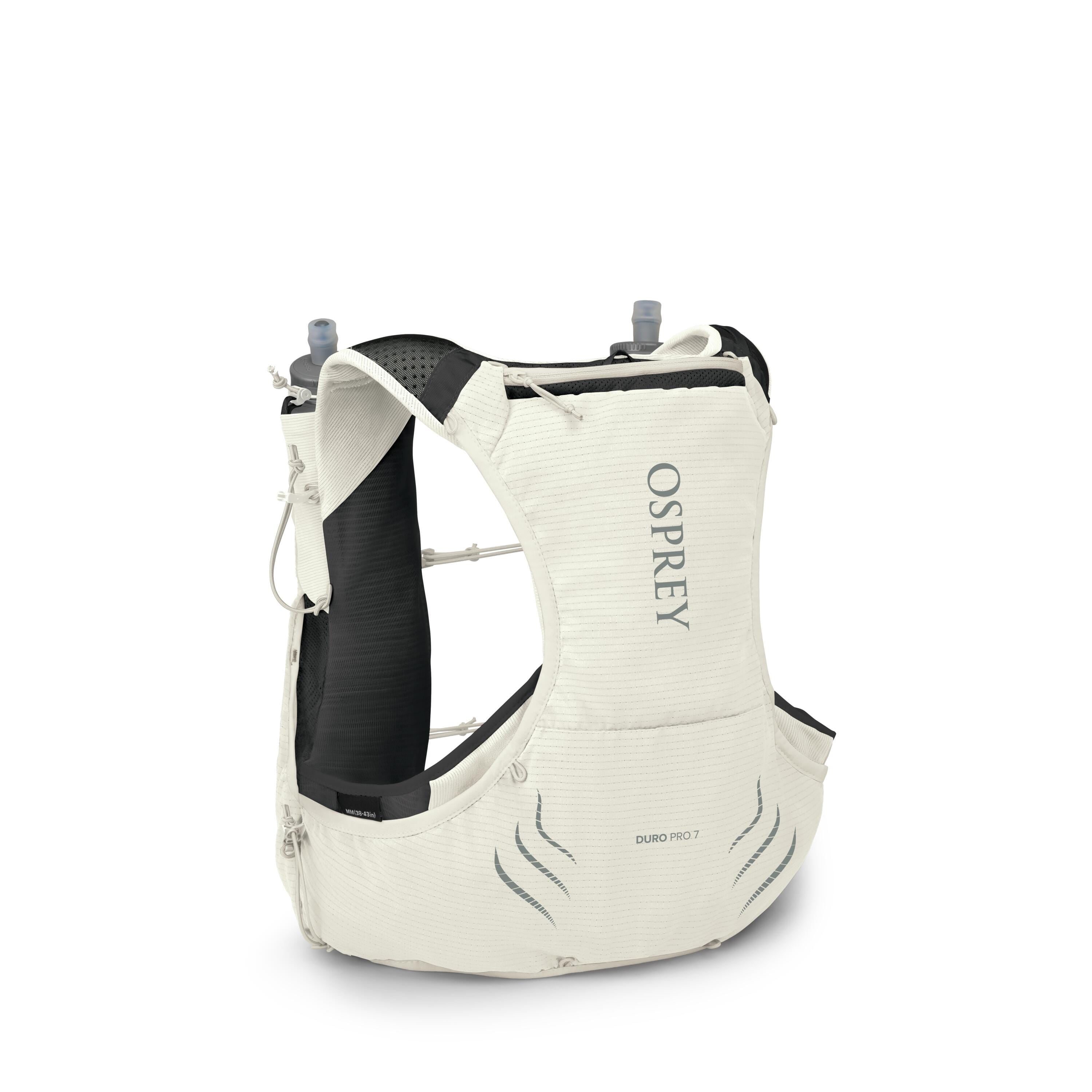Osprey Duro Pro 7 Run Hydration Vest 7L in Mystery White — back view