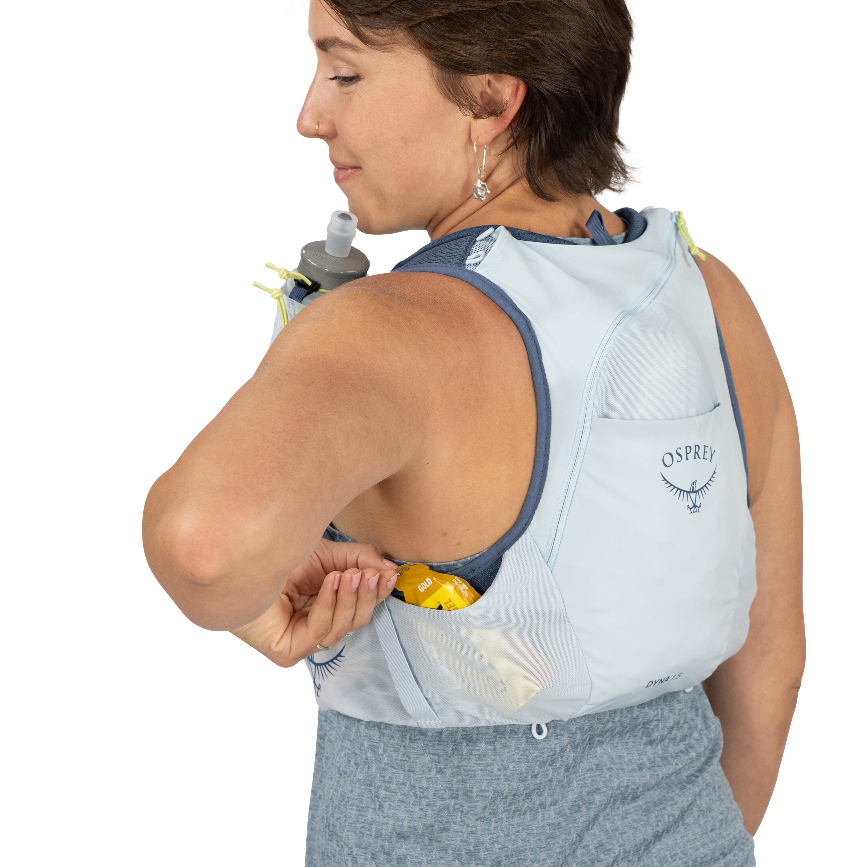 Osprey Dyna 1.5 Run Hydration Vest 1.5L in Dawn Blue — detail view 4