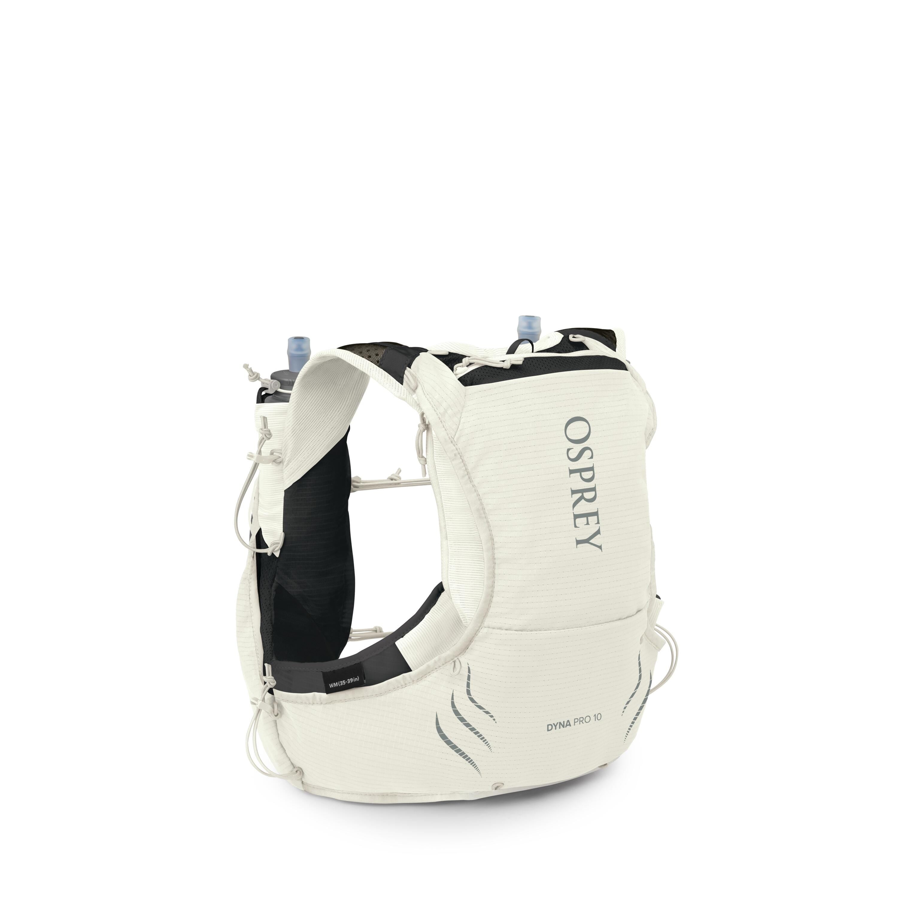 Osprey Dyna Pro 10 Run Hydration Vest 10L in Mystery White — back view