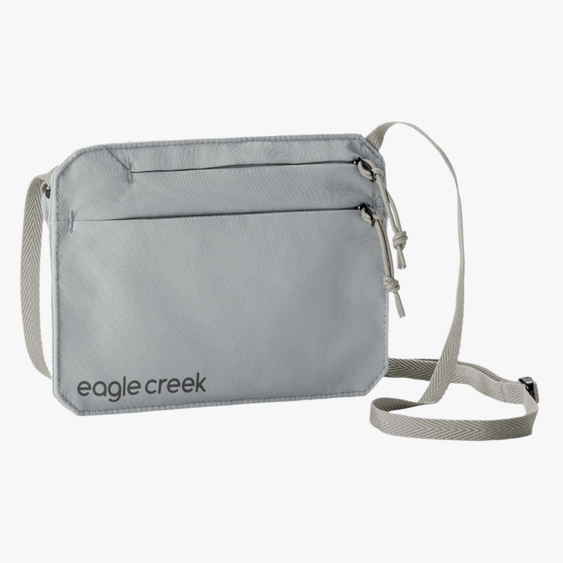 Eagle Creek Undercover RFID Neck Wallet in Storm Grey — front view