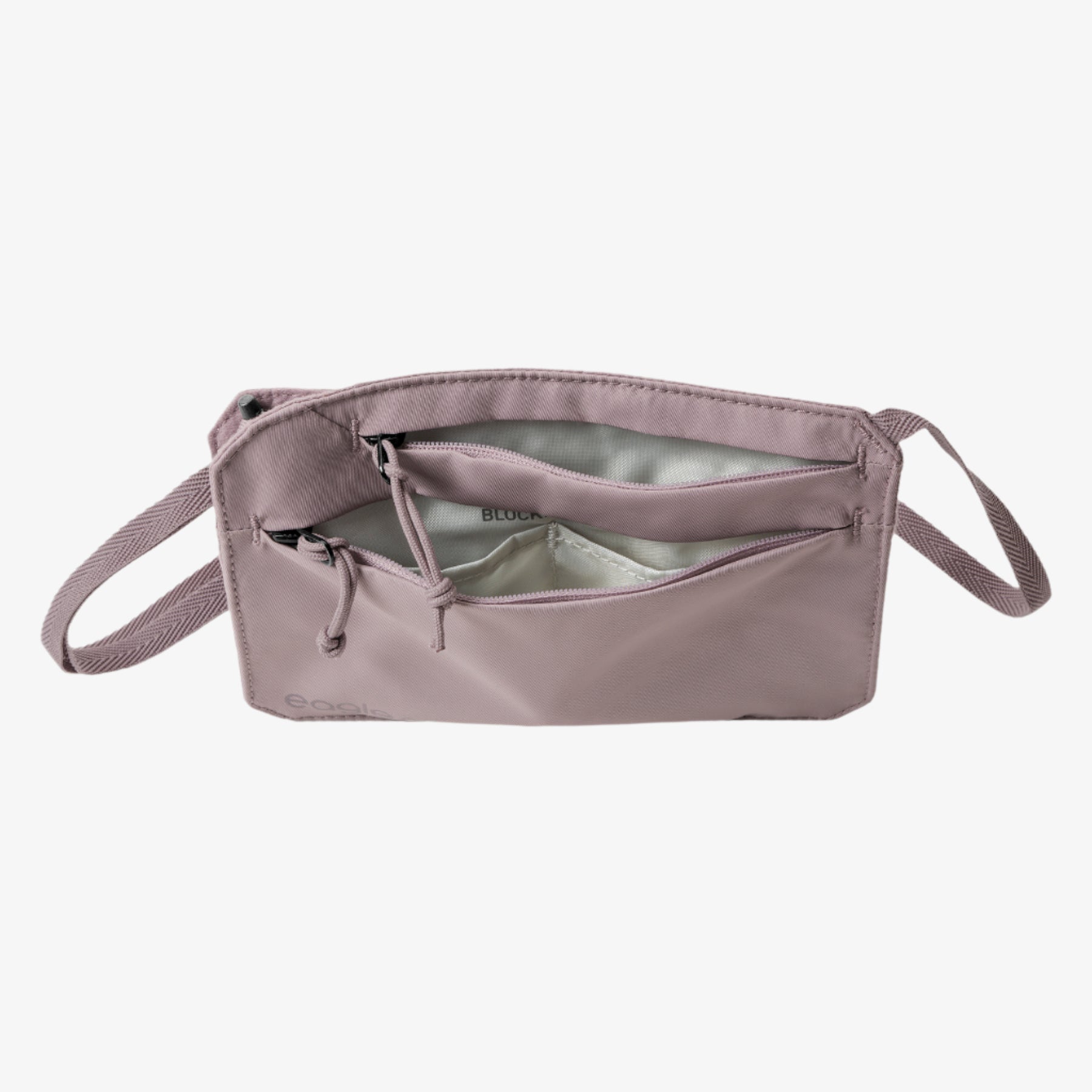 Eagle Creek Undercover RFID Neck Wallet in Orchid — detail view