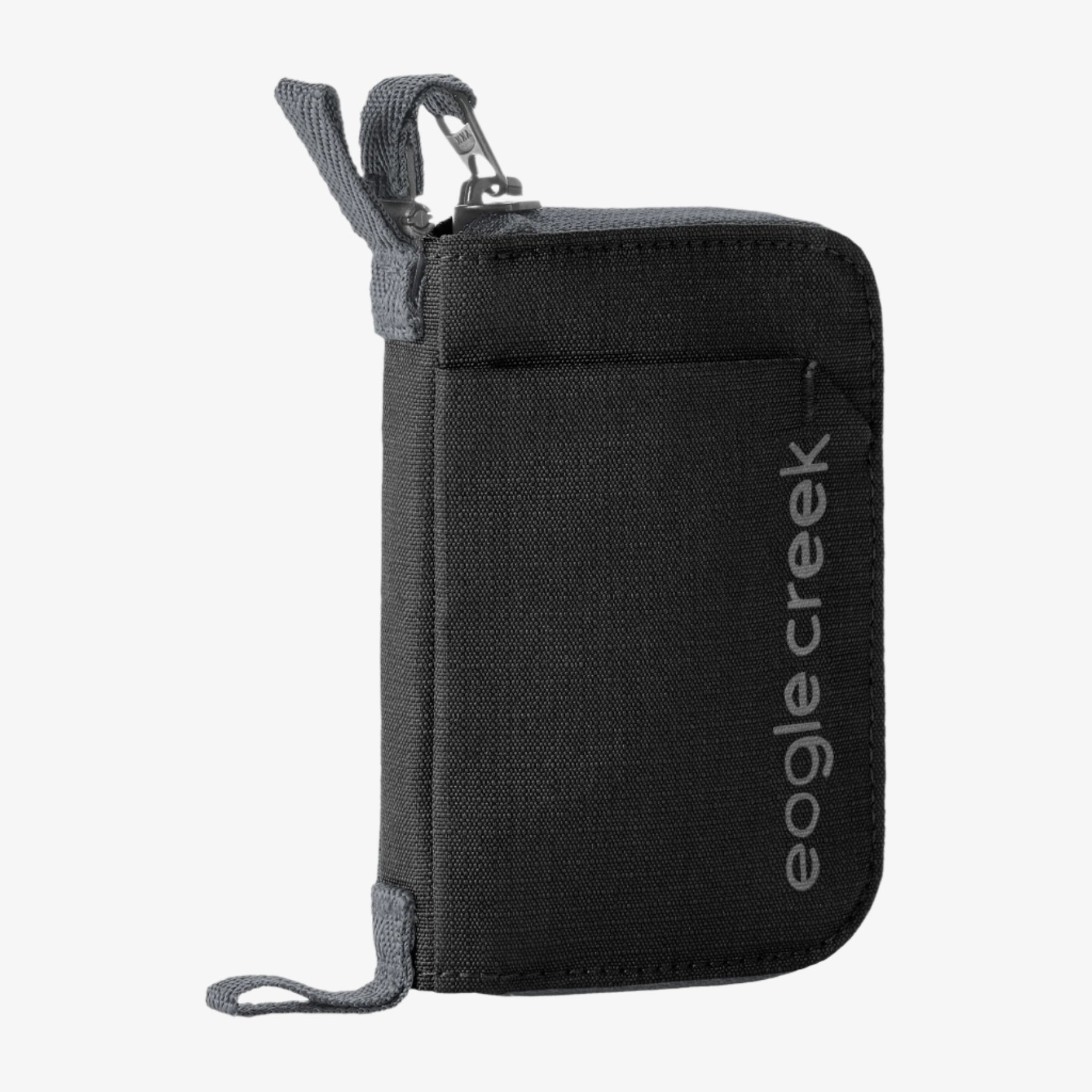 Eagle Creek Stash RFID Zip Wallet in Black — front view # color_Black