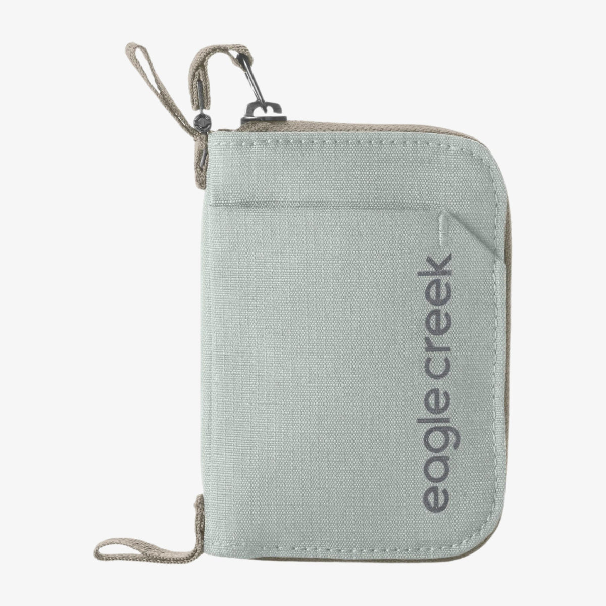 Eagle Creek Stash RFID Zip Wallet in Storm Grey — angle view 2 # color_Storm Grey