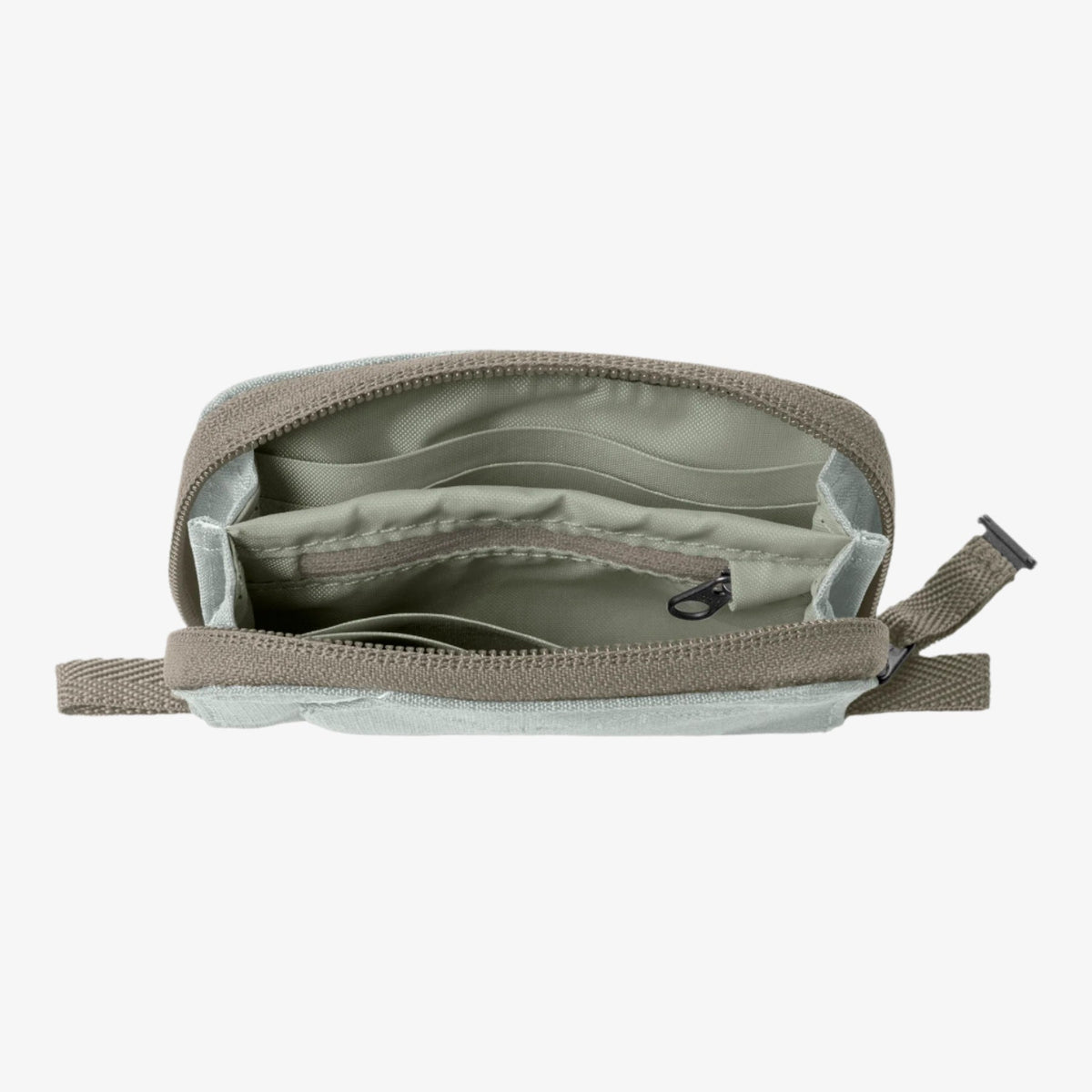 Eagle Creek Stash RFID Zip Wallet in Storm Grey — interior view # color_Storm Grey