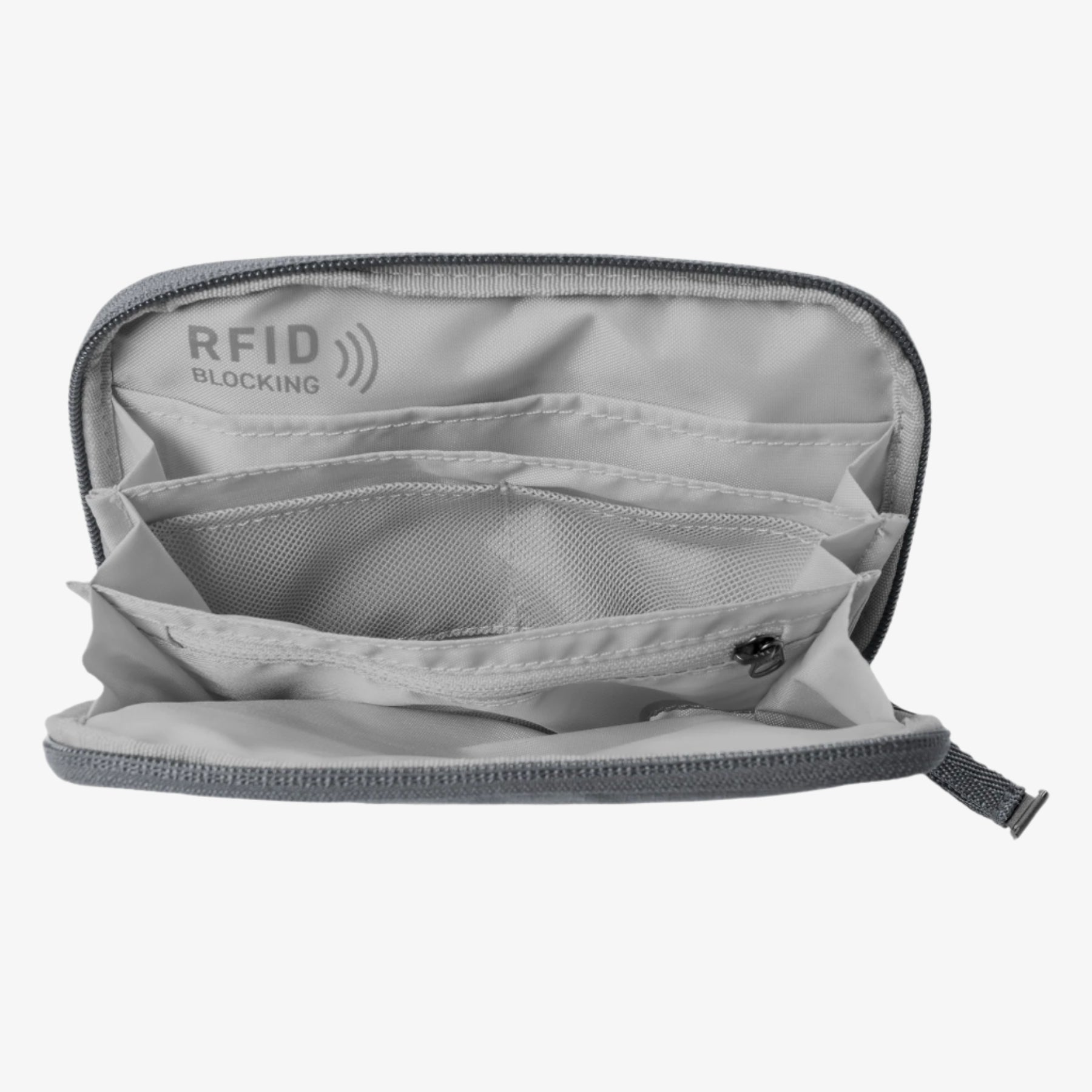 Eagle Creek Stash RFID Passport Wallet in Black — interior view