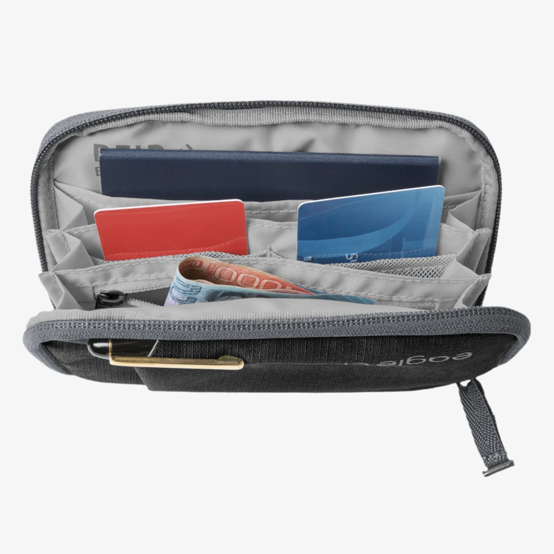 Eagle Creek Stash RFID Passport Wallet in Black — detail view