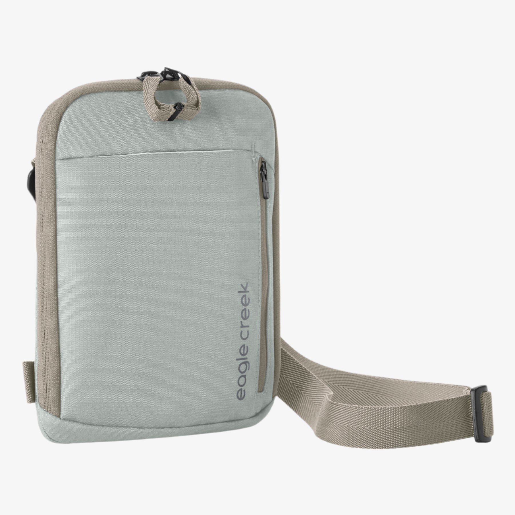 Eagle Creek Stash RFID Crossbody Bag in Storm Grey — front view