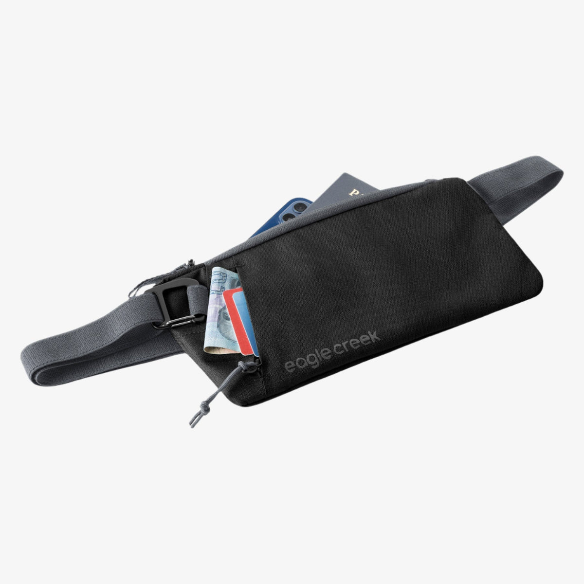 Eagle Creek Stash RFID Sling Bag in Black — detail view # color_Black
