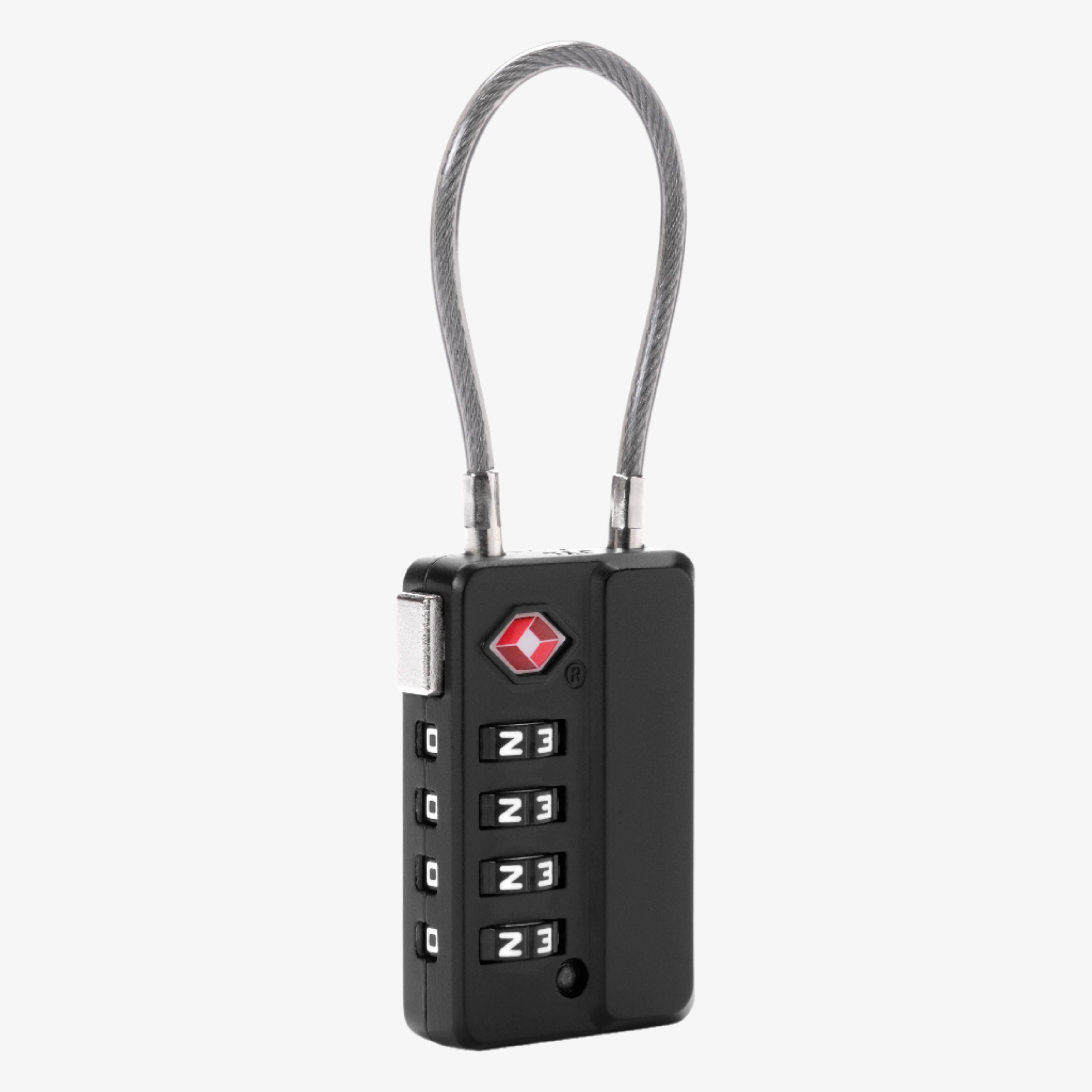 Eagle Creek Travel Safe 4-Dial TSA Cable Lock in Black — front view