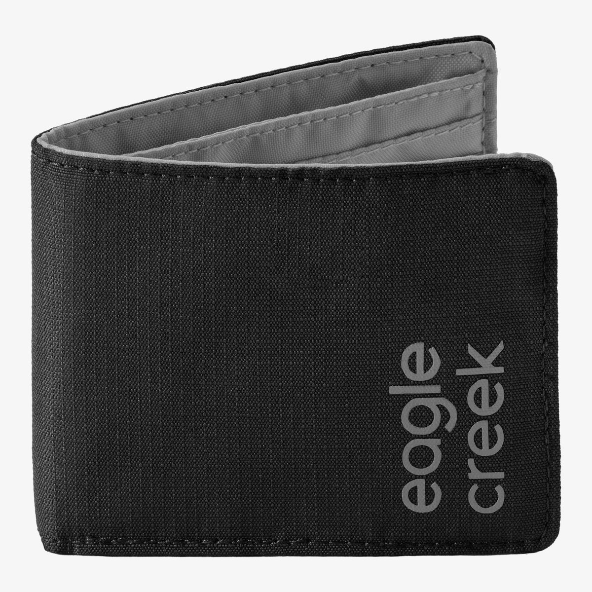 Eagle Creek Stash RFID Bifold Wallet in Black — angle view 4 # color_Black