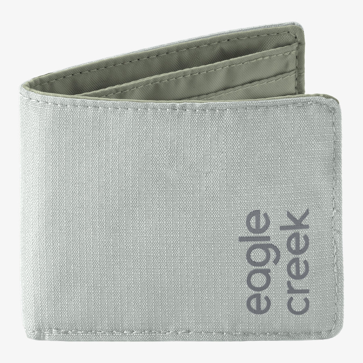 Eagle Creek Stash RFID Bifold Wallet in Storm Grey — angle view 4 # color_Storm Grey