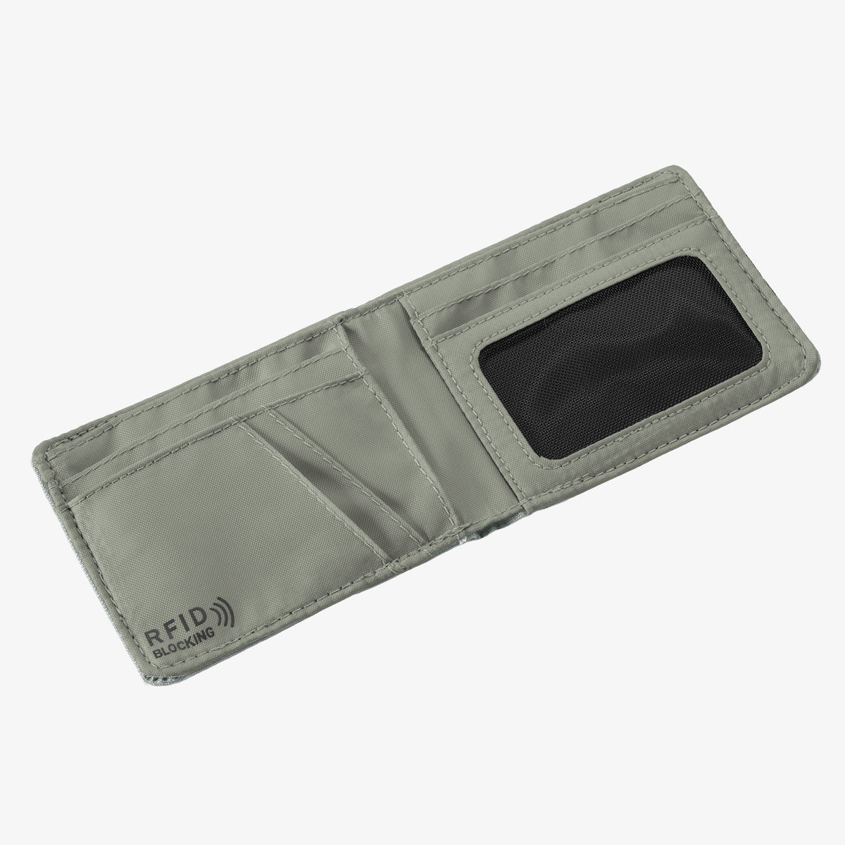 Eagle Creek Stash RFID Bifold Wallet in Storm Grey — angle view 2 # color_Storm Grey