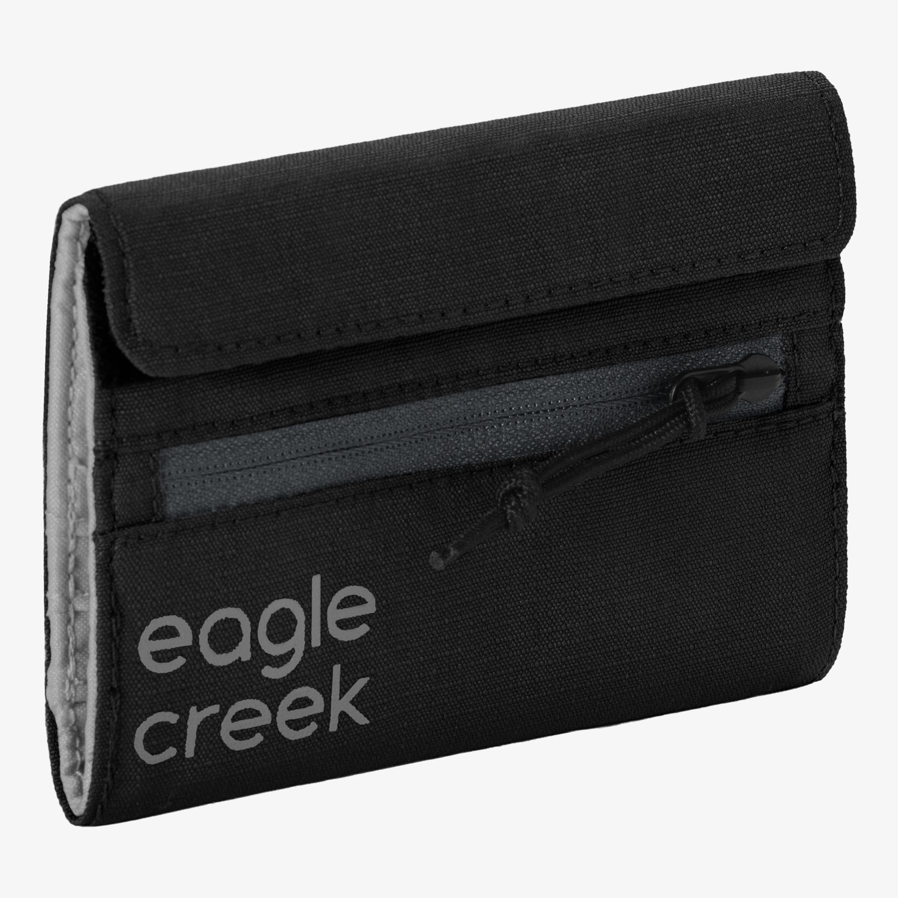 Eagle Creek Stash RFID Trifold Wallet in Black — front view # color_Black