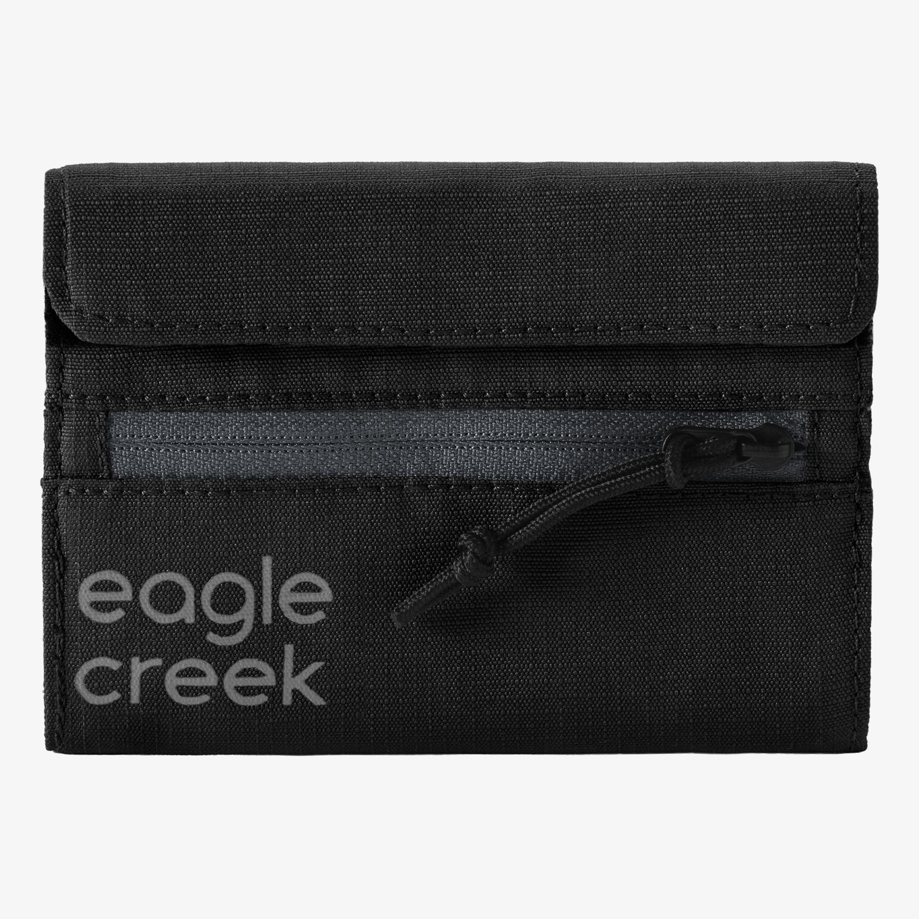 Eagle Creek Stash RFID Trifold Wallet in Black — back view # color_Black