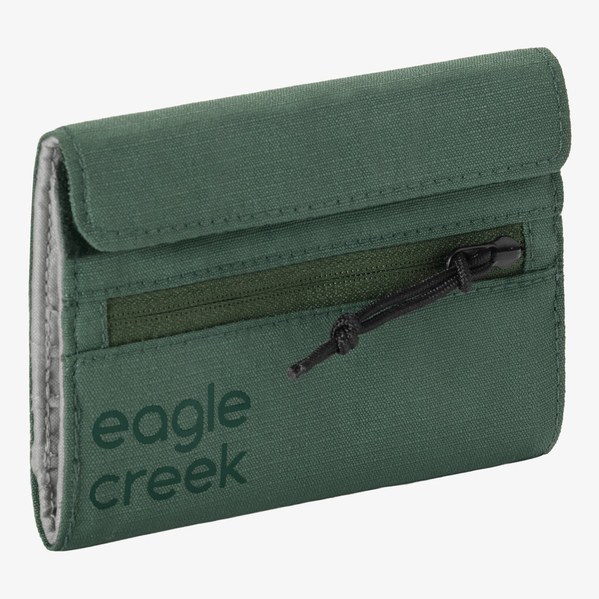 Eagle Creek Stash RFID Trifold Wallet in Grass Green — front view # color_Grass Green