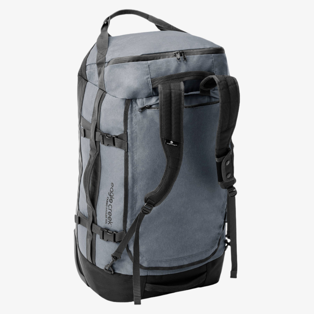Eagle Creek Cargo Hauler Wheeled Duffel 110L in Charcoal — back view