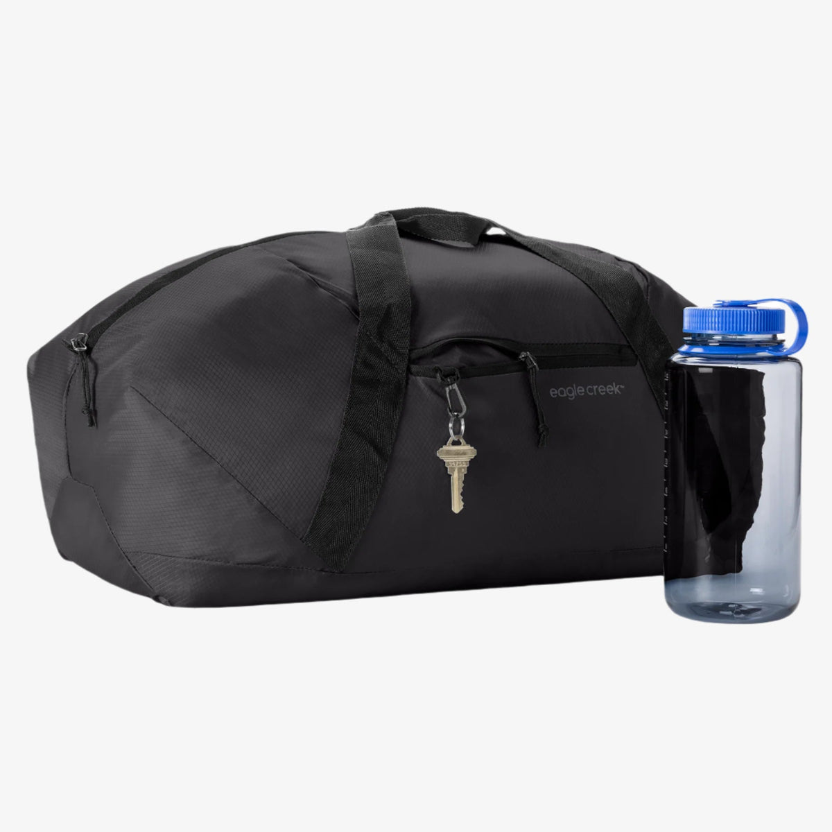 Eagle Creek Packable Duffel Bag in Black — angle view 2 # color_Black