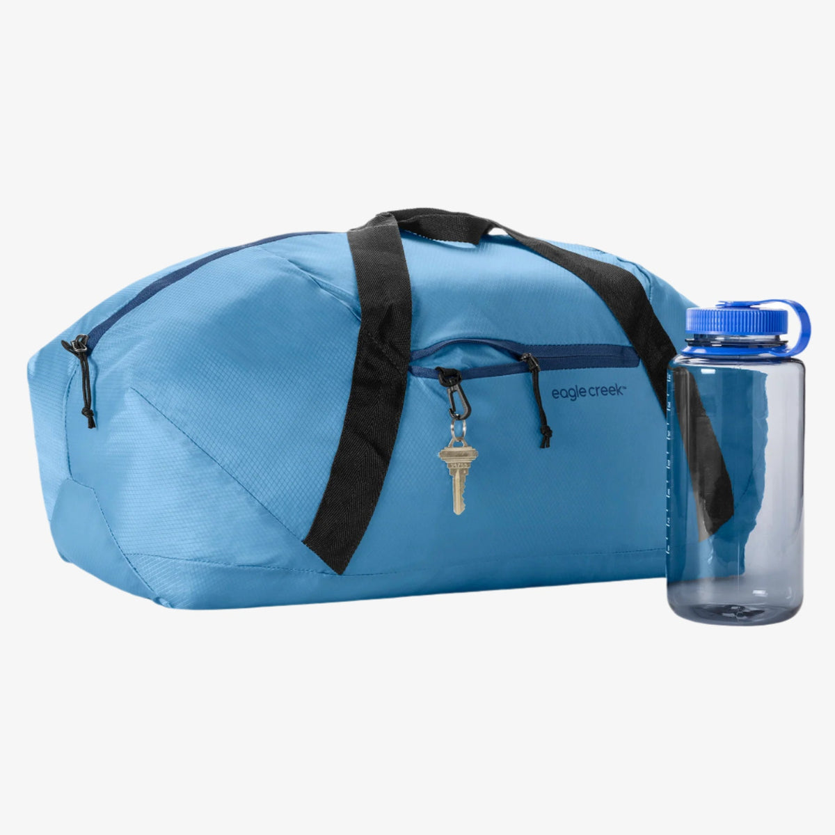 Eagle Creek Packable Duffel Bag in Blue Dawn — angle view 2 # color_Blue Dawn